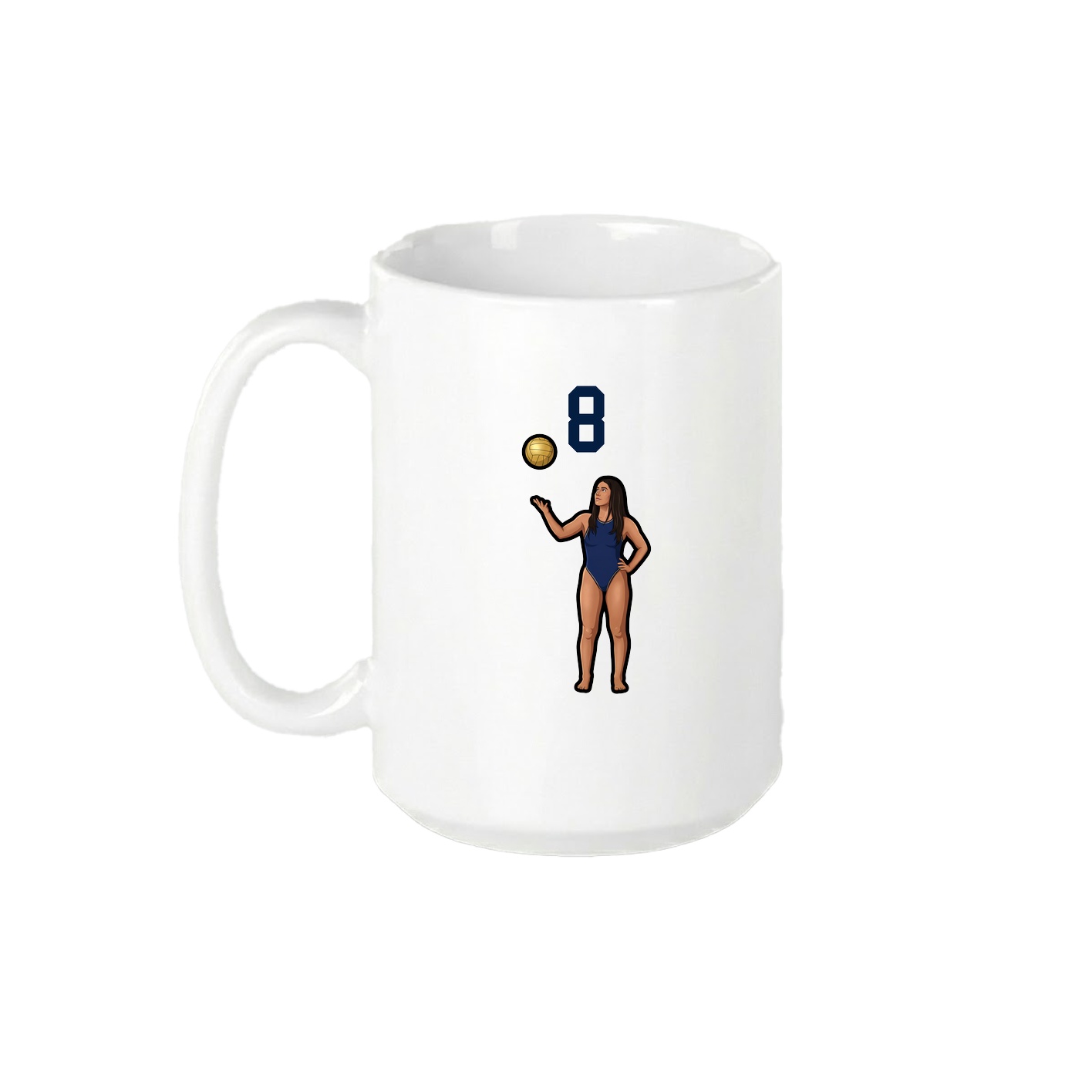 15oz Coffee Mug — Number Top in White