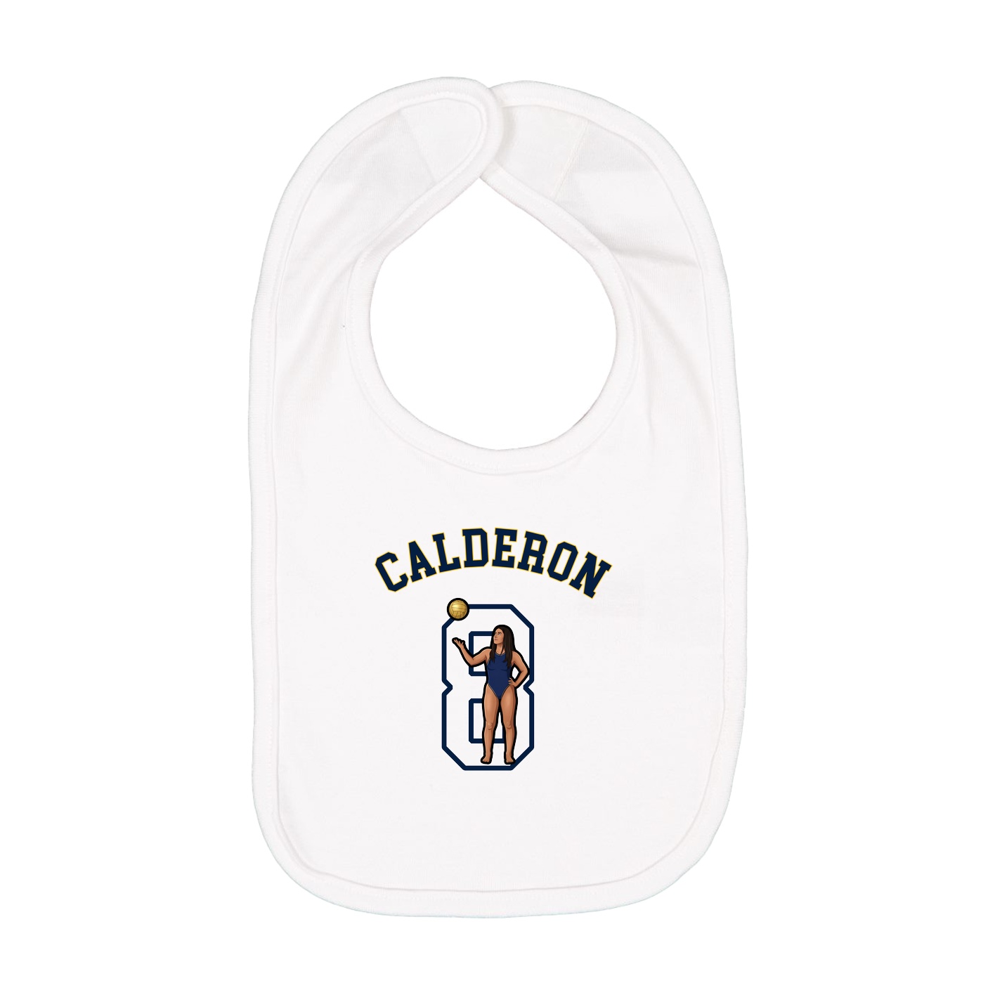 Infant Bib — Shirsey Arch in White