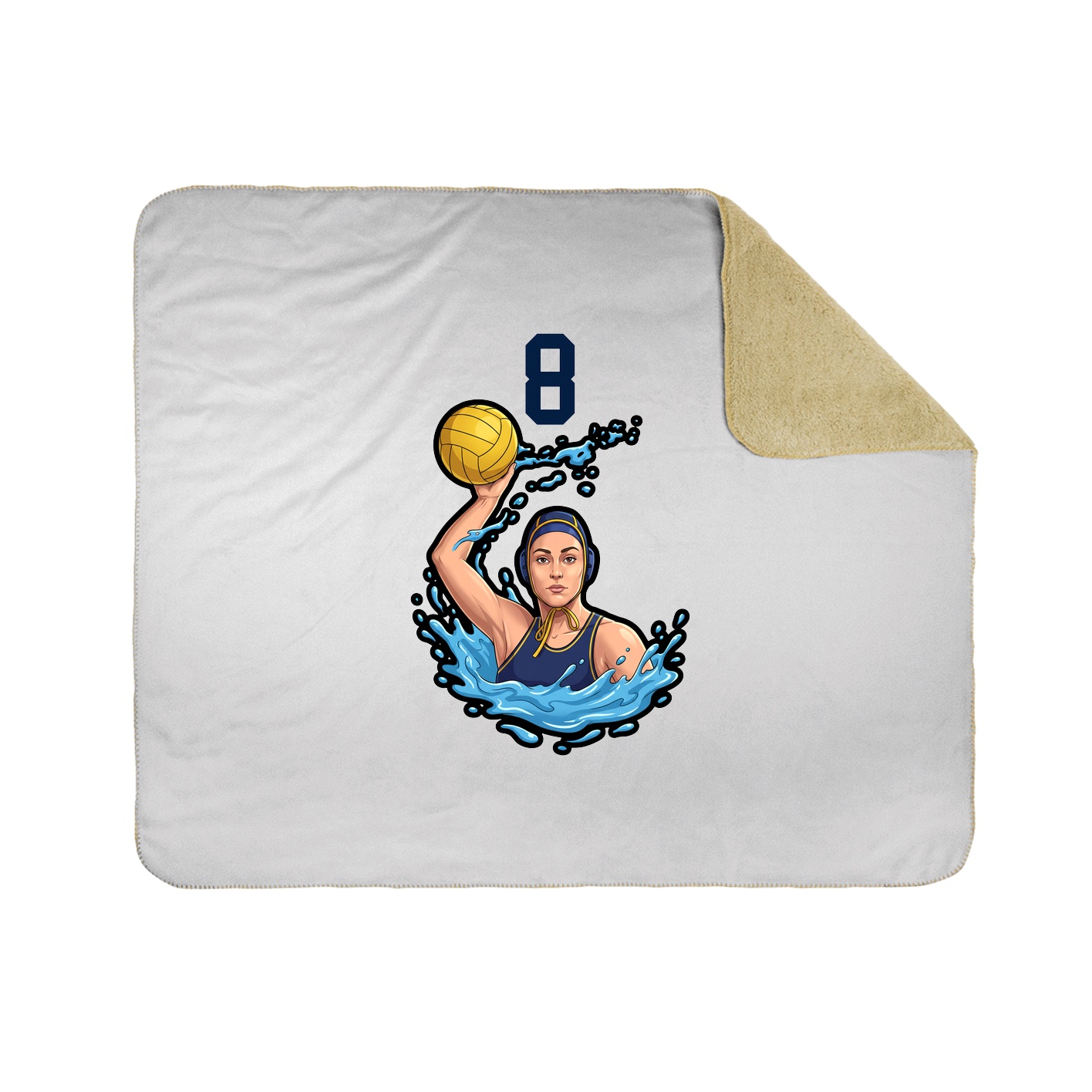 Throw Blanket — Number Top in White