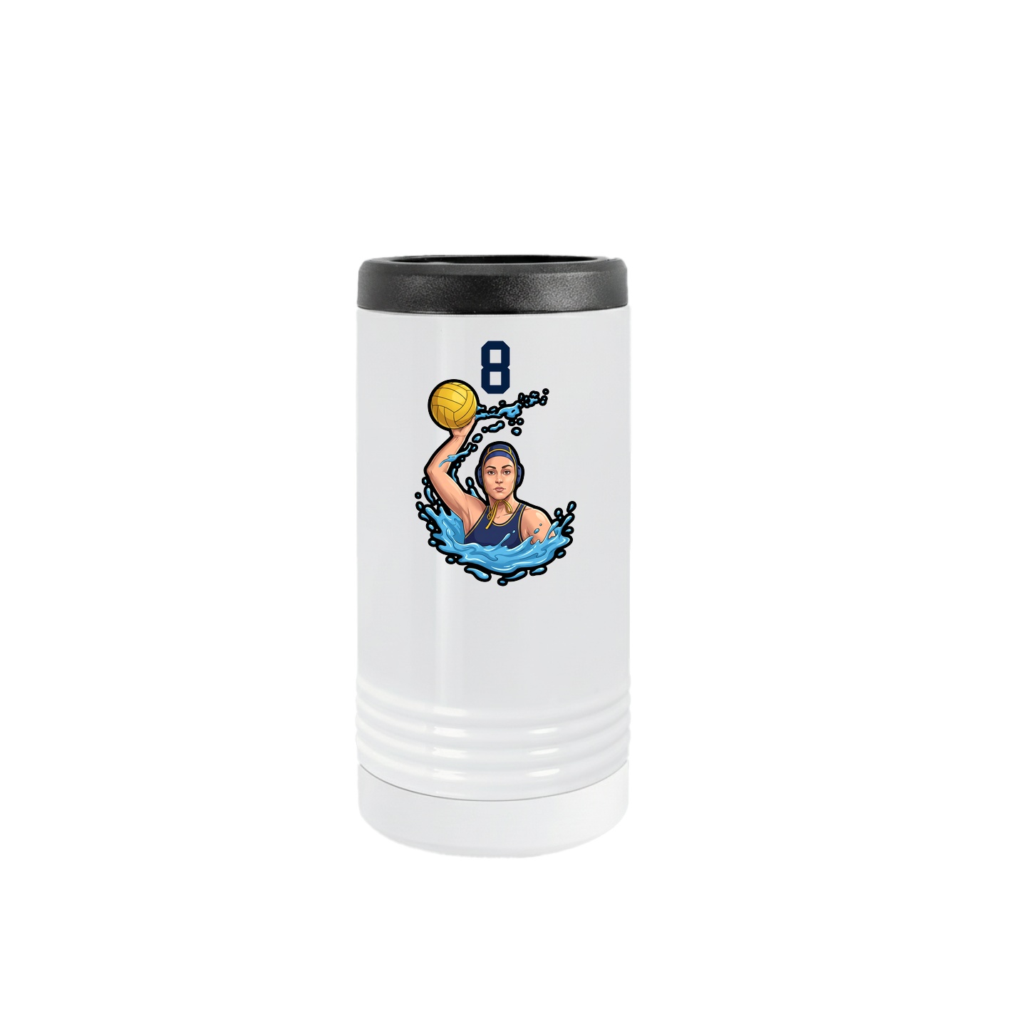 Slim Beverage Holder — Number Top in White