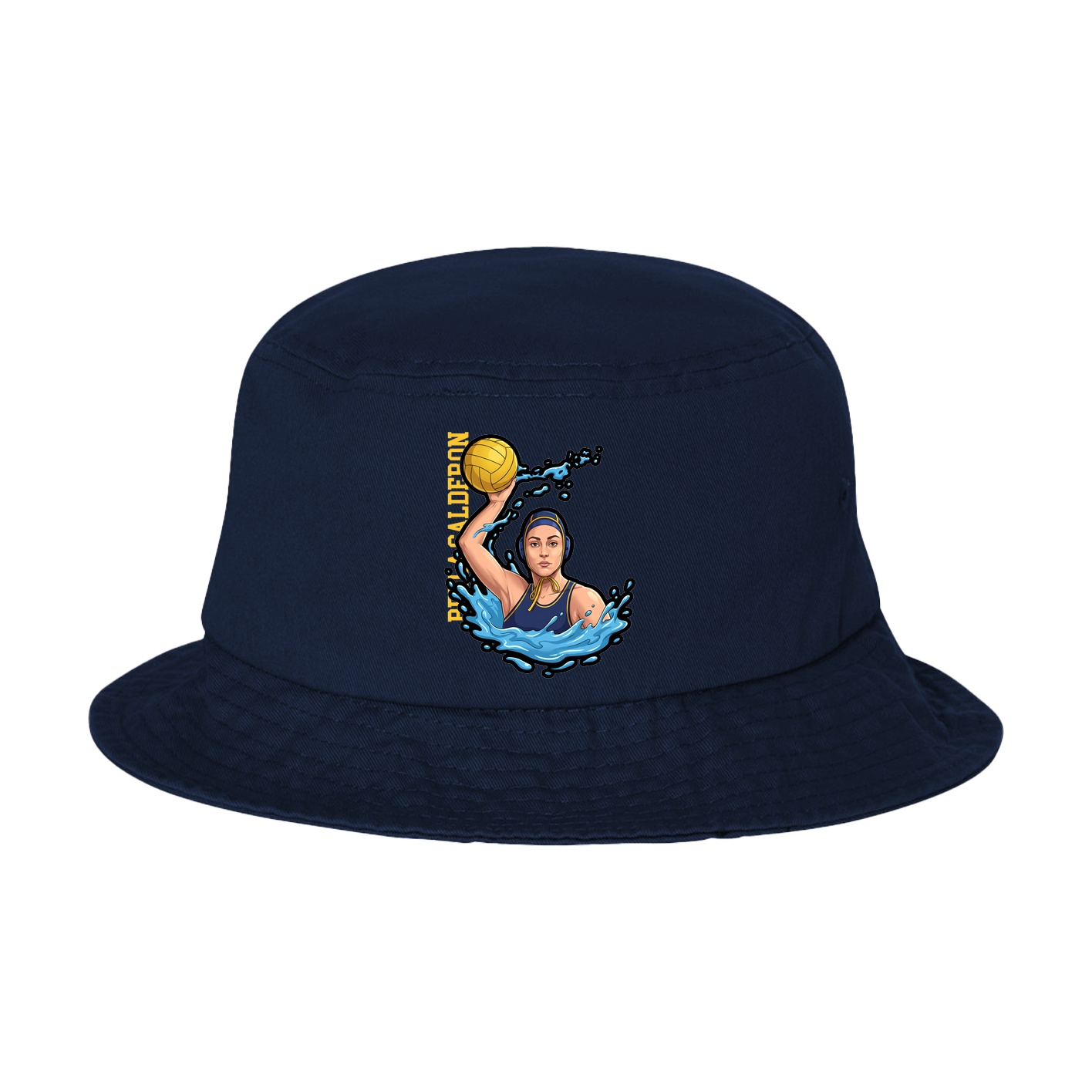 Bucket Cap — Name Vertical in Navy