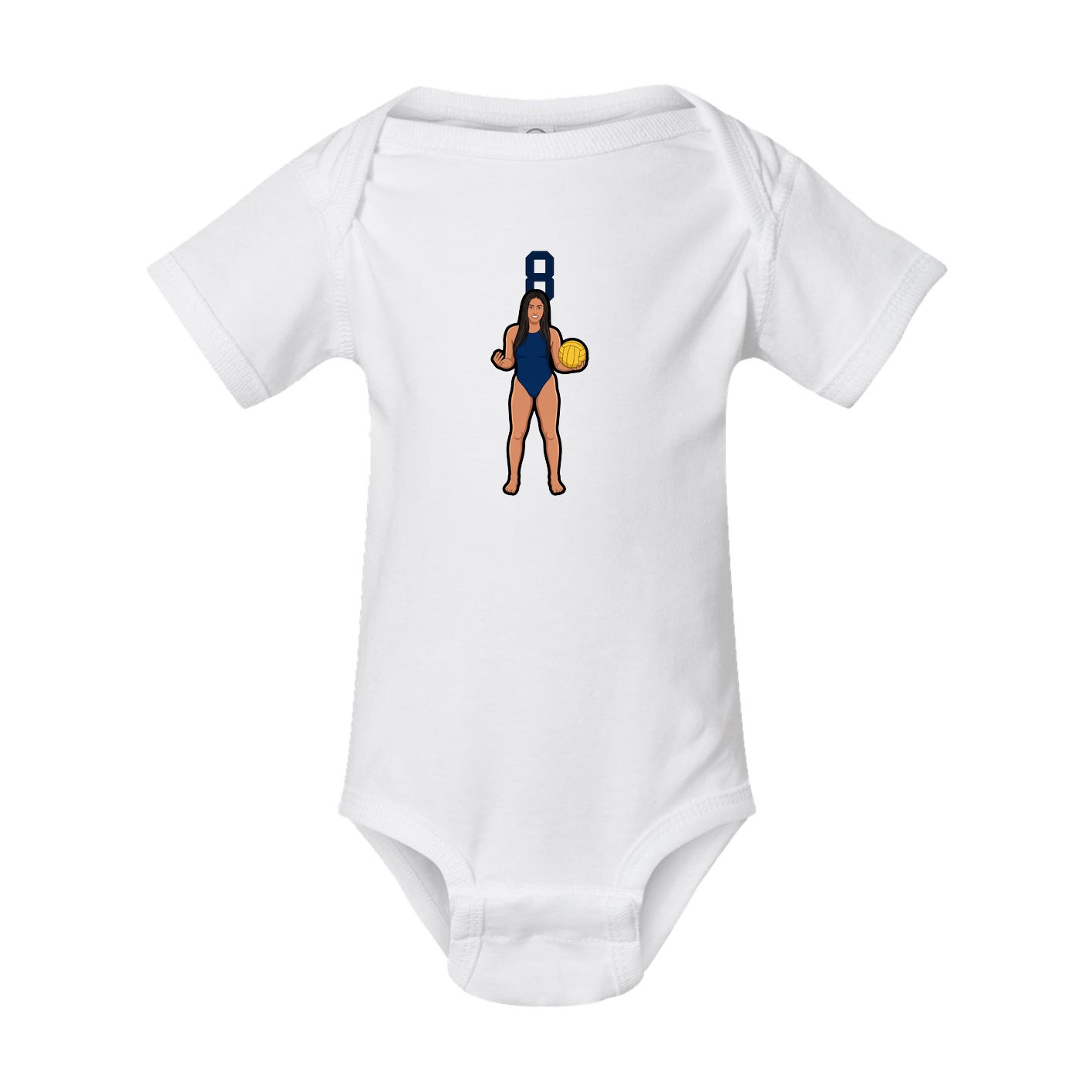 Baby Onesie — Number Top in White