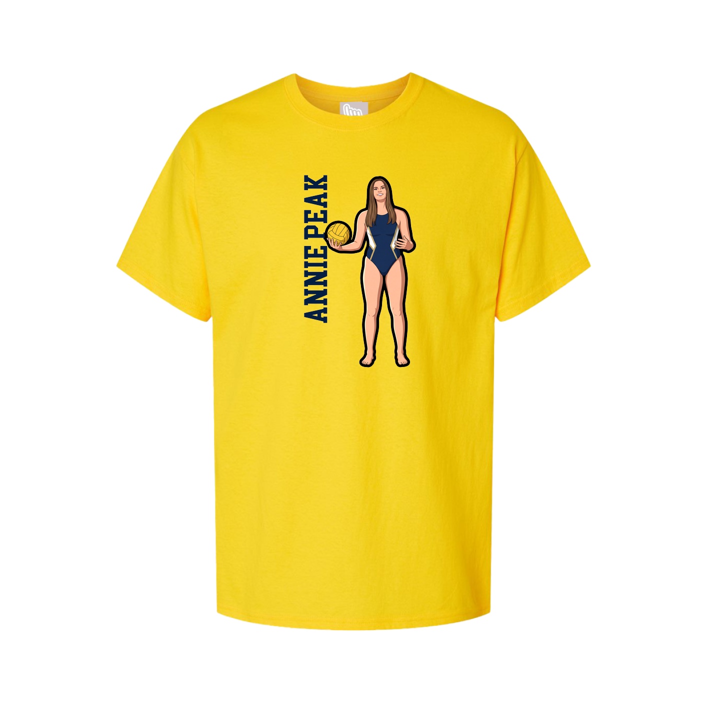 Youth Tee — Name Vertical in Gold