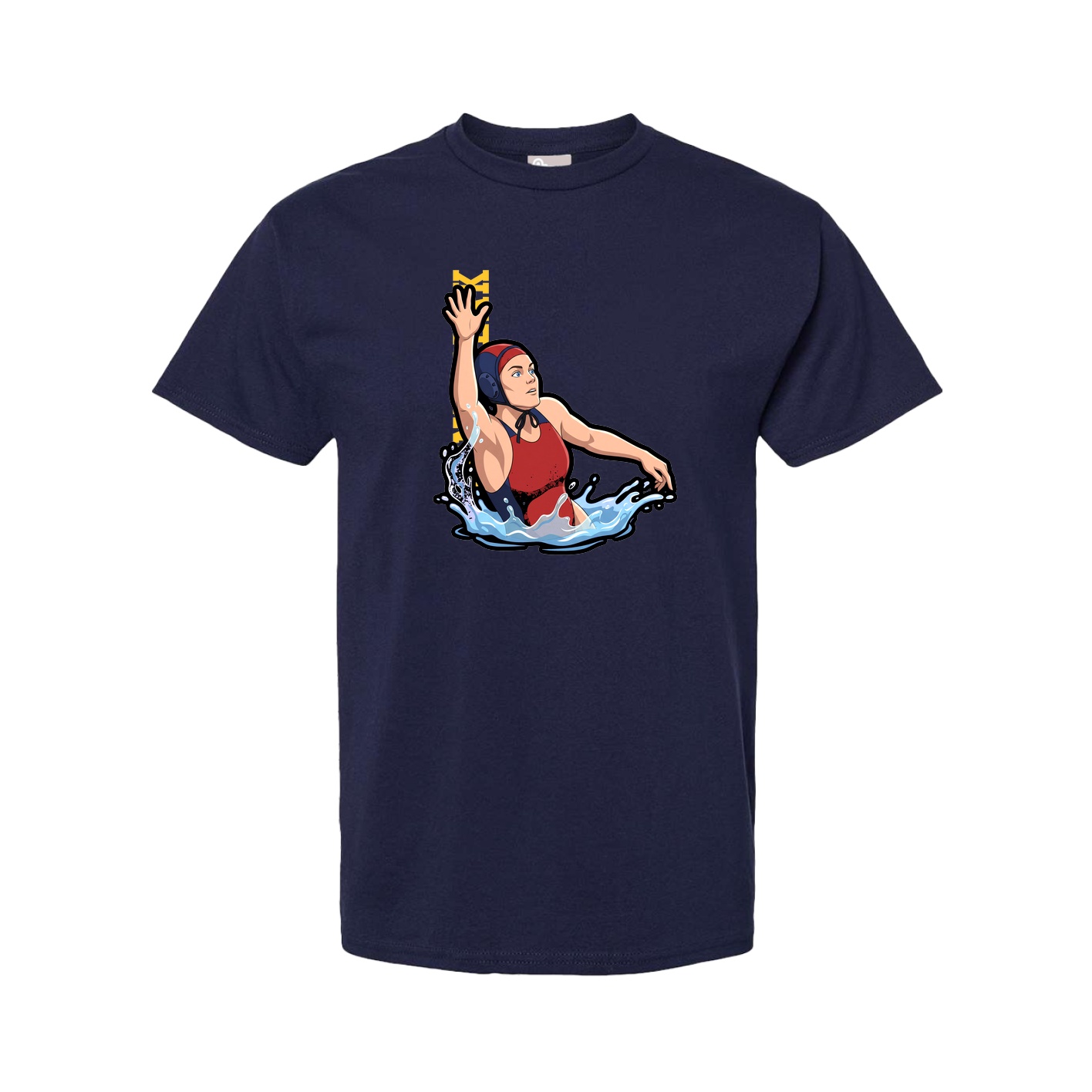 Tee — Name Vertical in Navy
