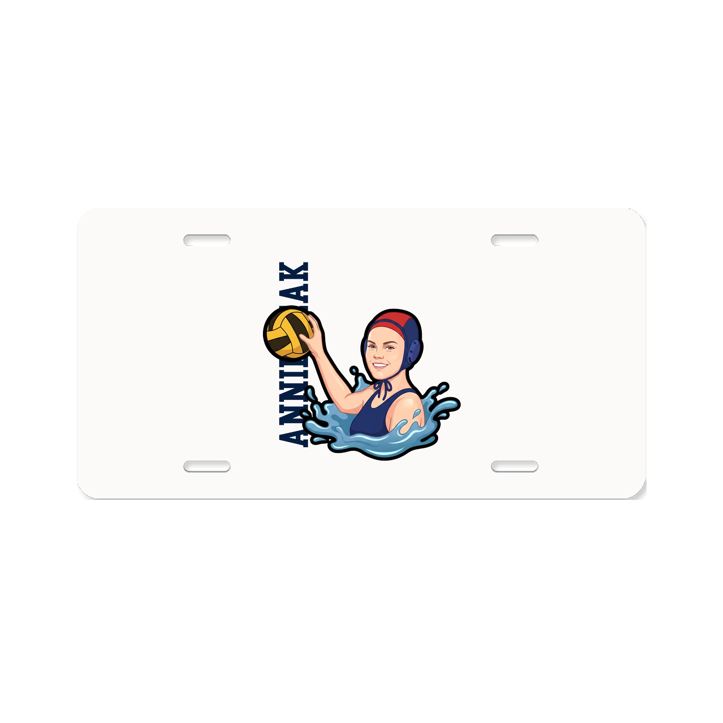 License Plate — Name Vertical in Classic