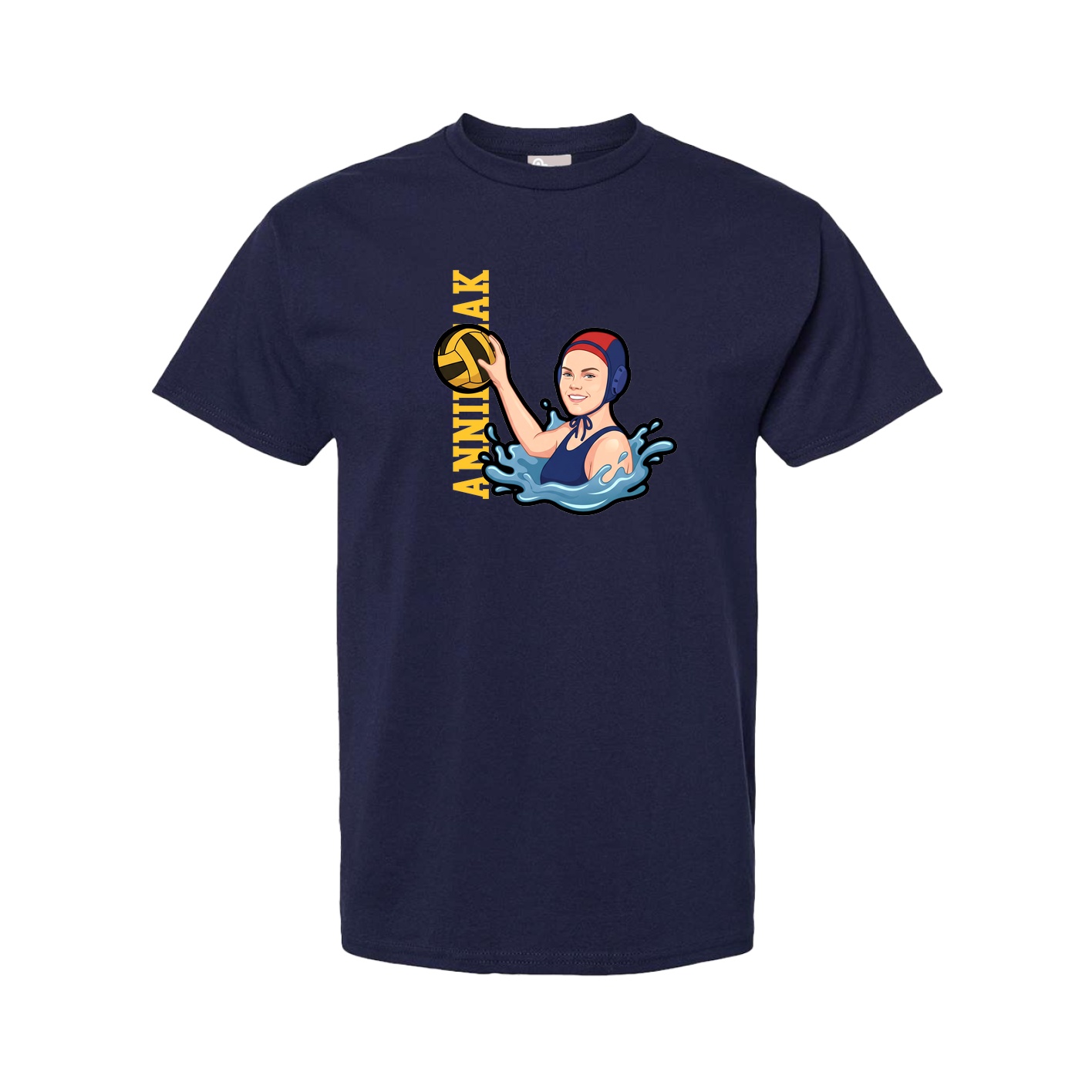 Youth Tee — Name Vertical in Navy