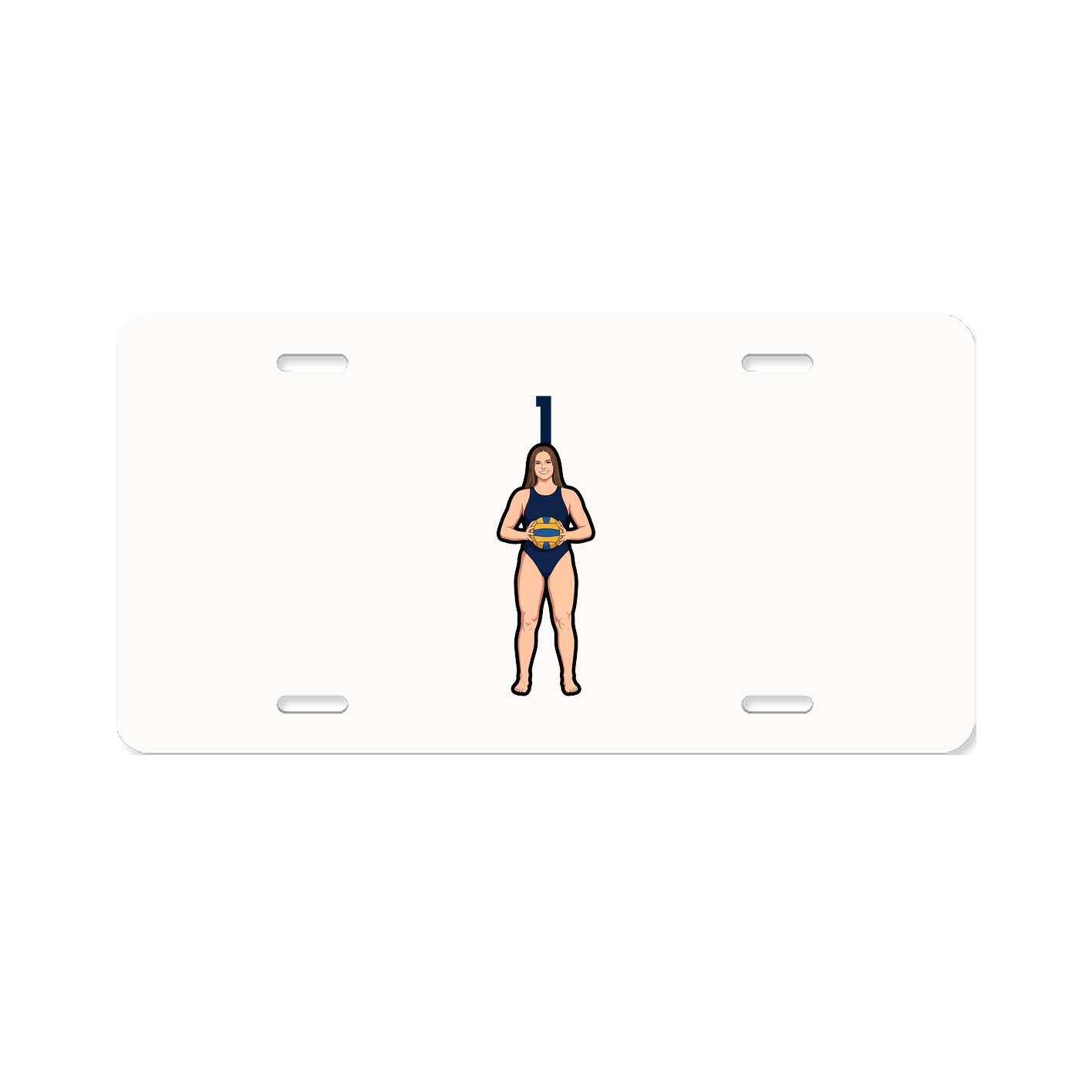 License Plate — Number Top in Classic
