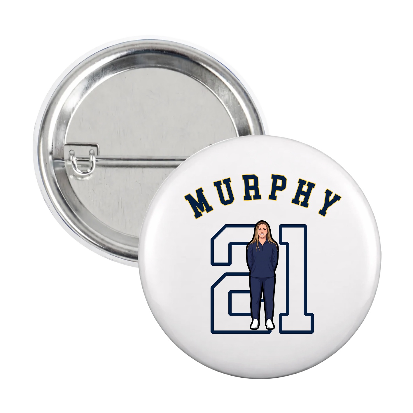Game Day Button — Shirsey Arch in White