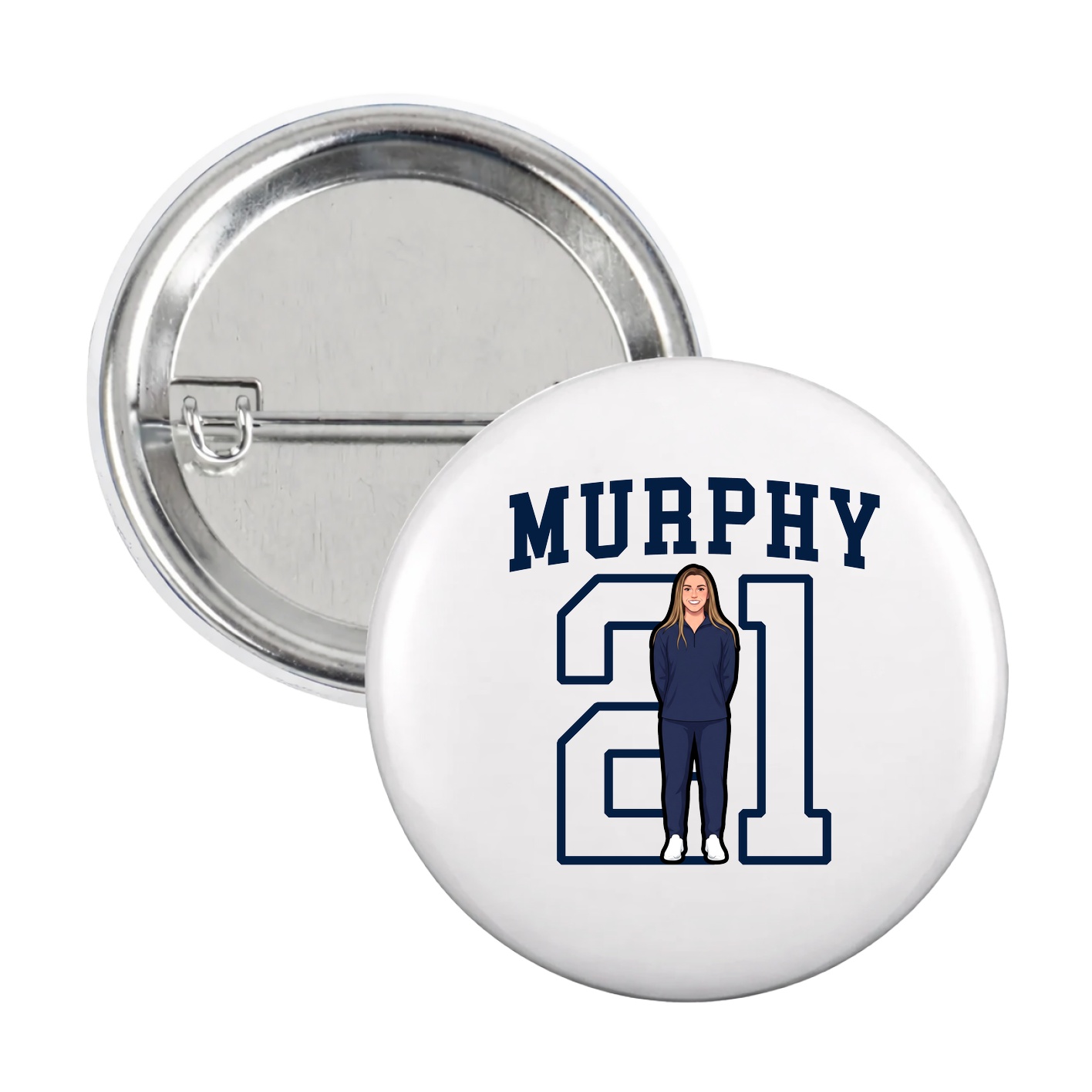 Game Day Button — Shirsey in White