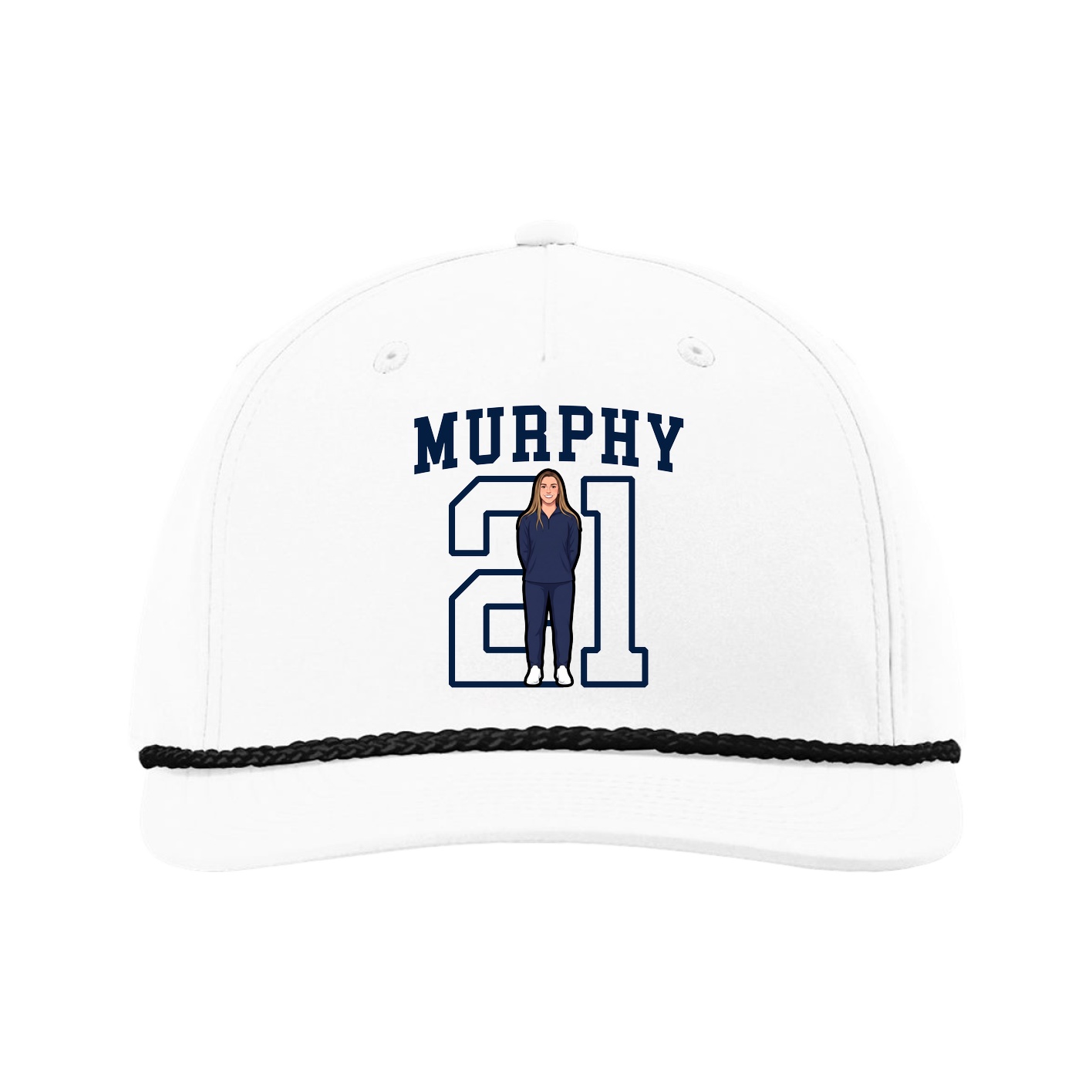Five-Panel Classic Rope Cap — Shirsey in White