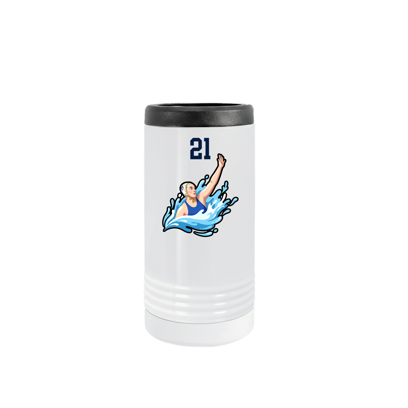 Slim Beverage Holder — Number Top in White