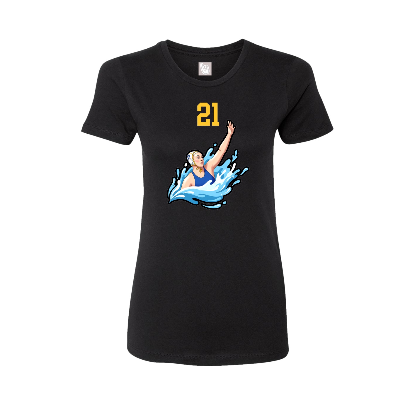 Womens Tee — Number Top in Black