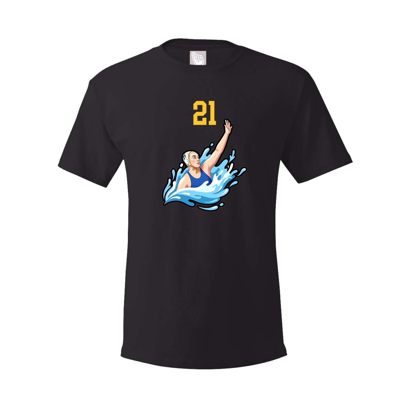Youth Tee — Number Top in Black