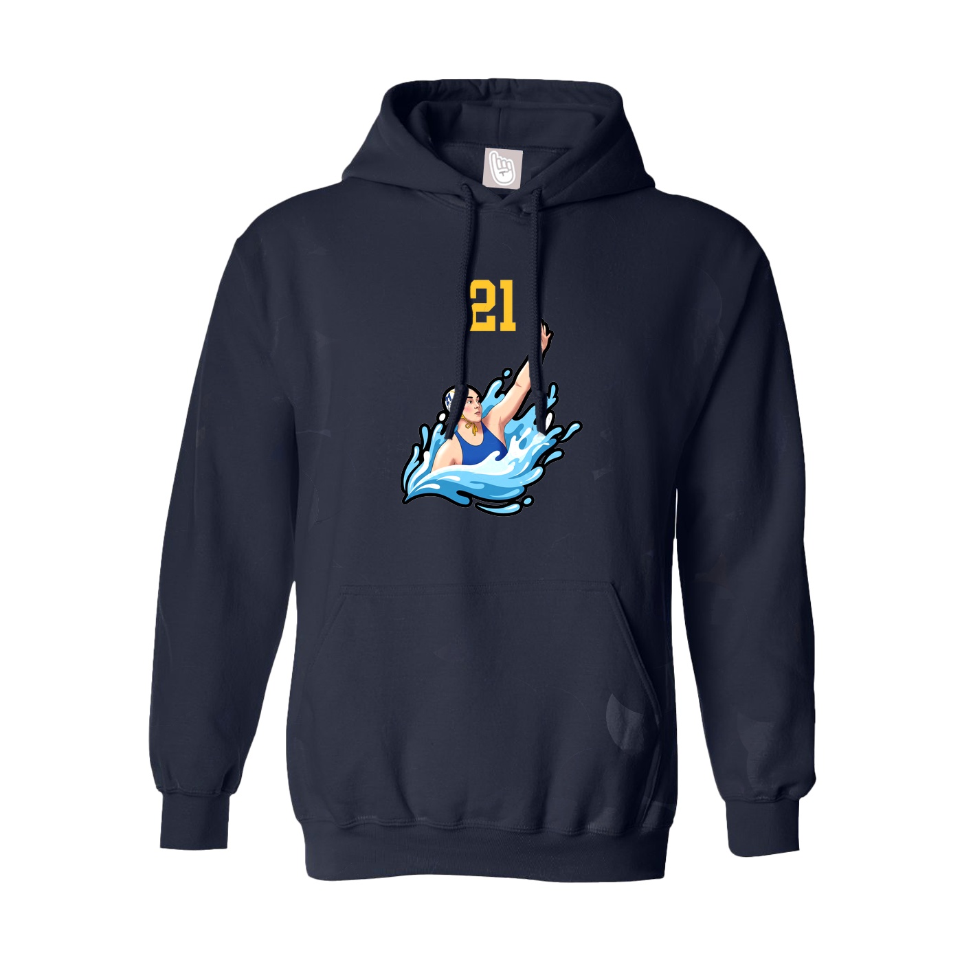 Youth Hoodie — Number Top in Navy