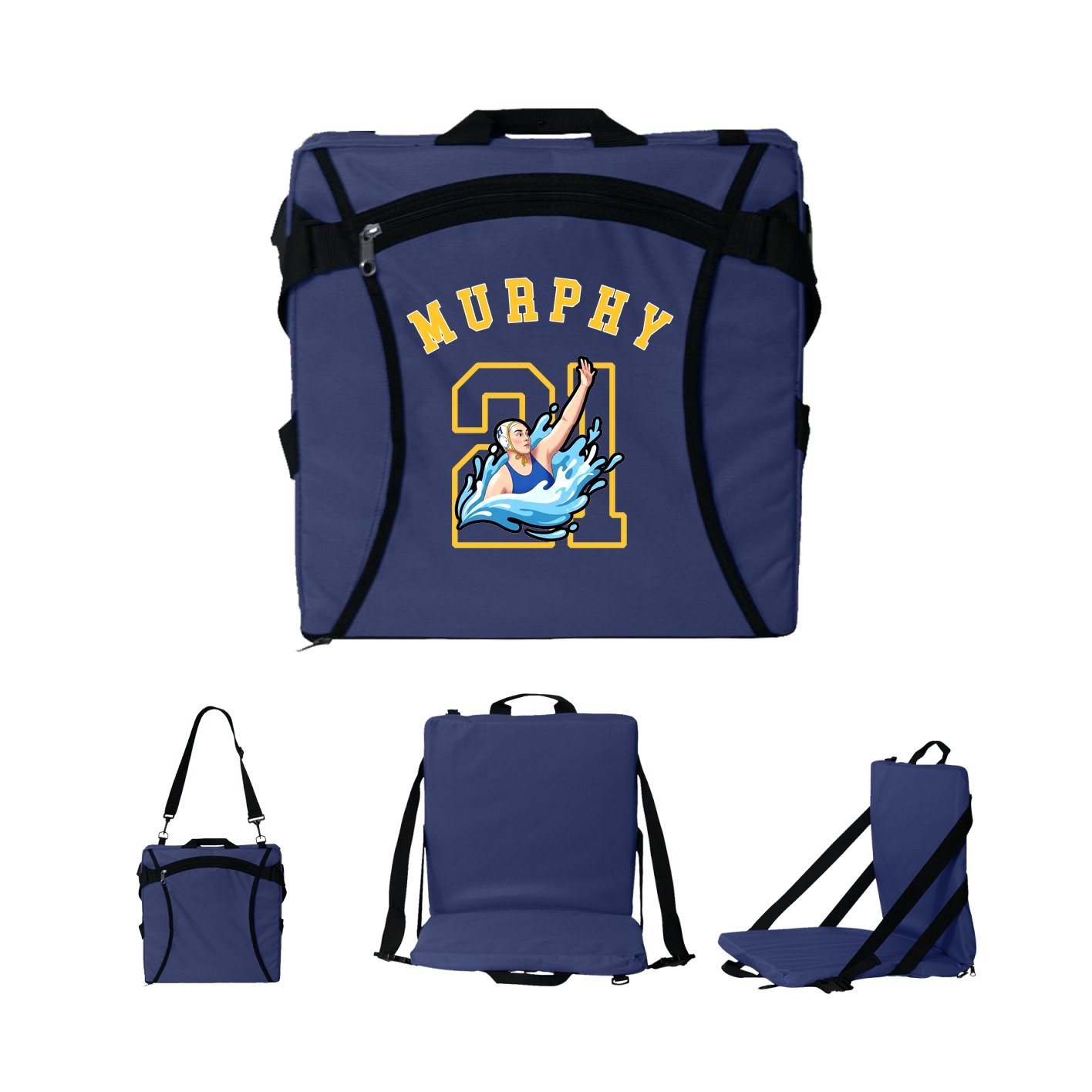 Folding Stadium Seat — Shirsey Arch in Navy