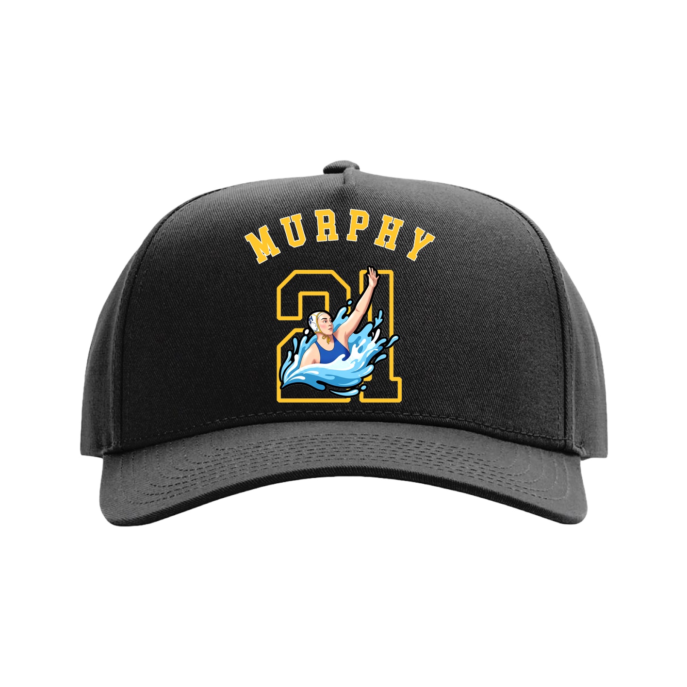 Full Fabric Five-Panel Champ Cap — Shirsey Arch in Black