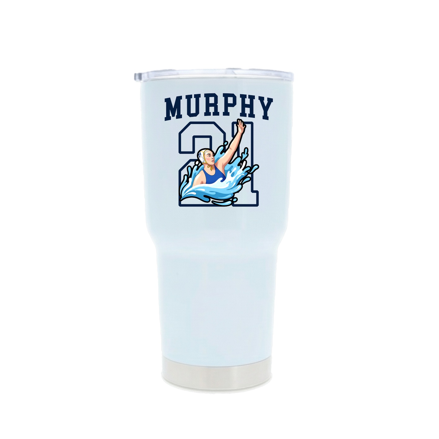 30oz Stainless Steel Tumbler — Shirsey in White