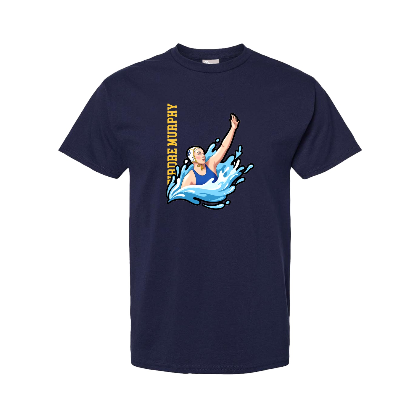 Tee — Name Vertical in Navy