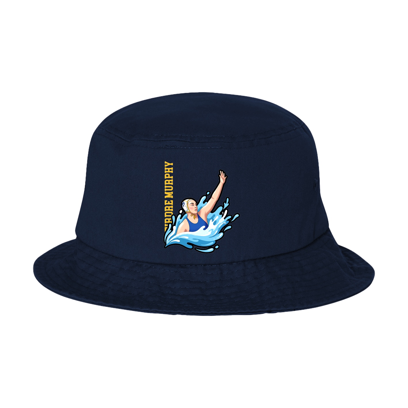 Bucket Cap — Name Vertical in Navy