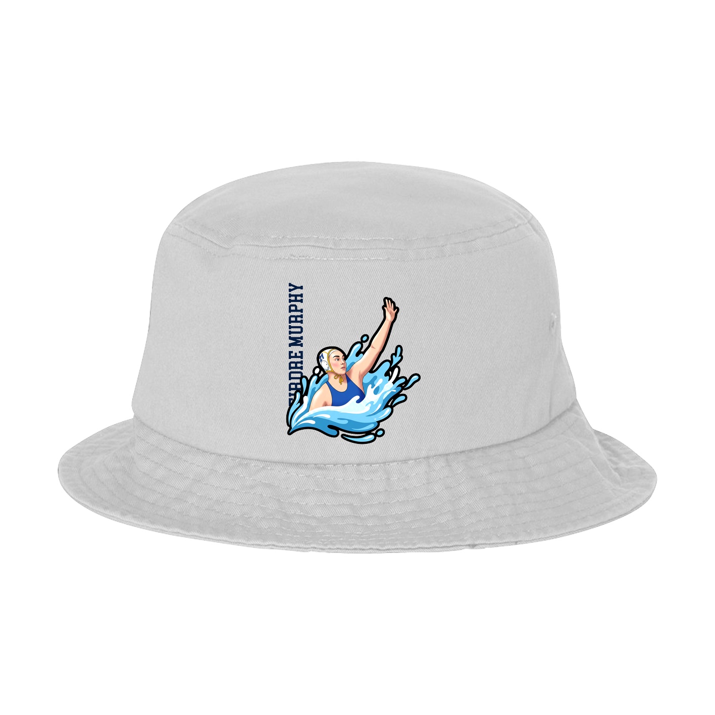 Bucket Cap — Name Vertical in White