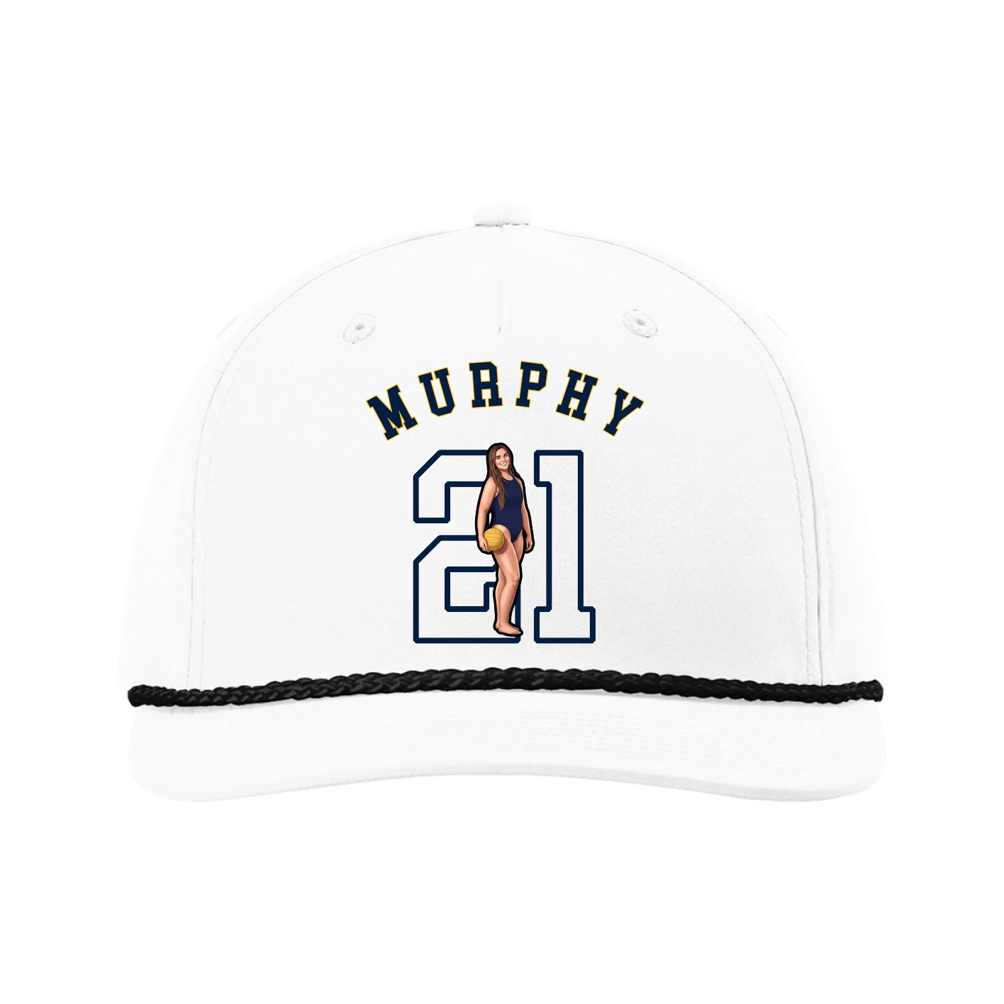 Five-Panel Classic Rope Cap — Shirsey Arch in White