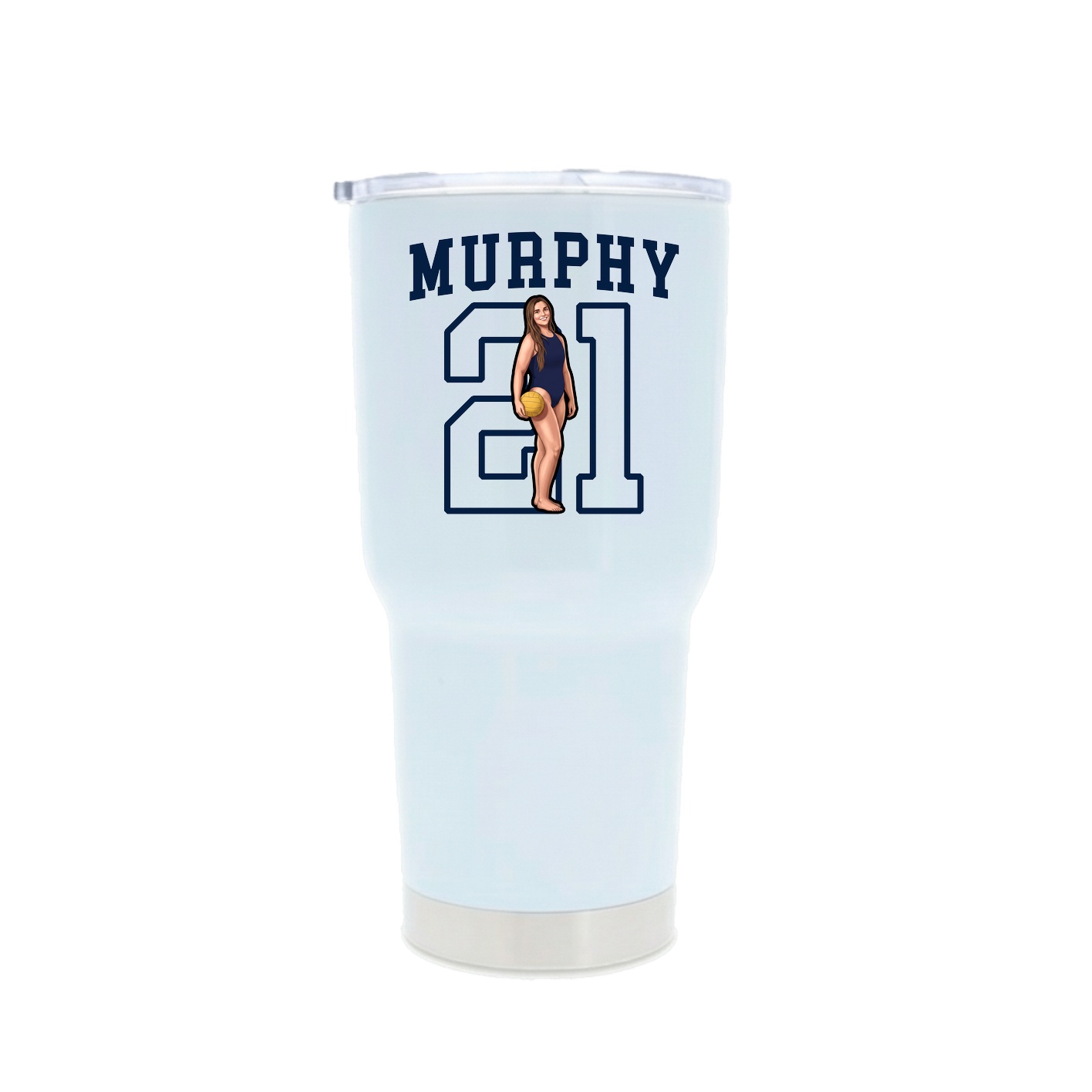 30oz Stainless Steel Tumbler — Shirsey in White