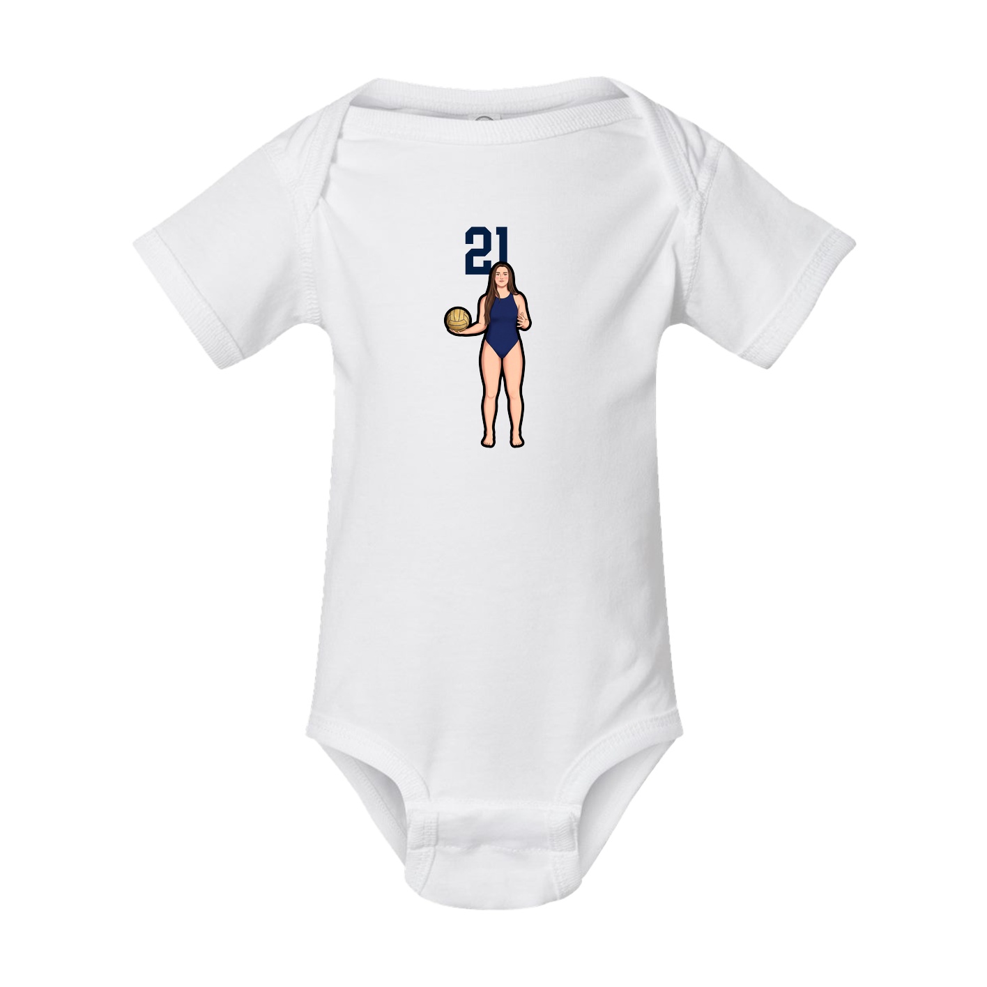 Baby Onesie — Number Top in White