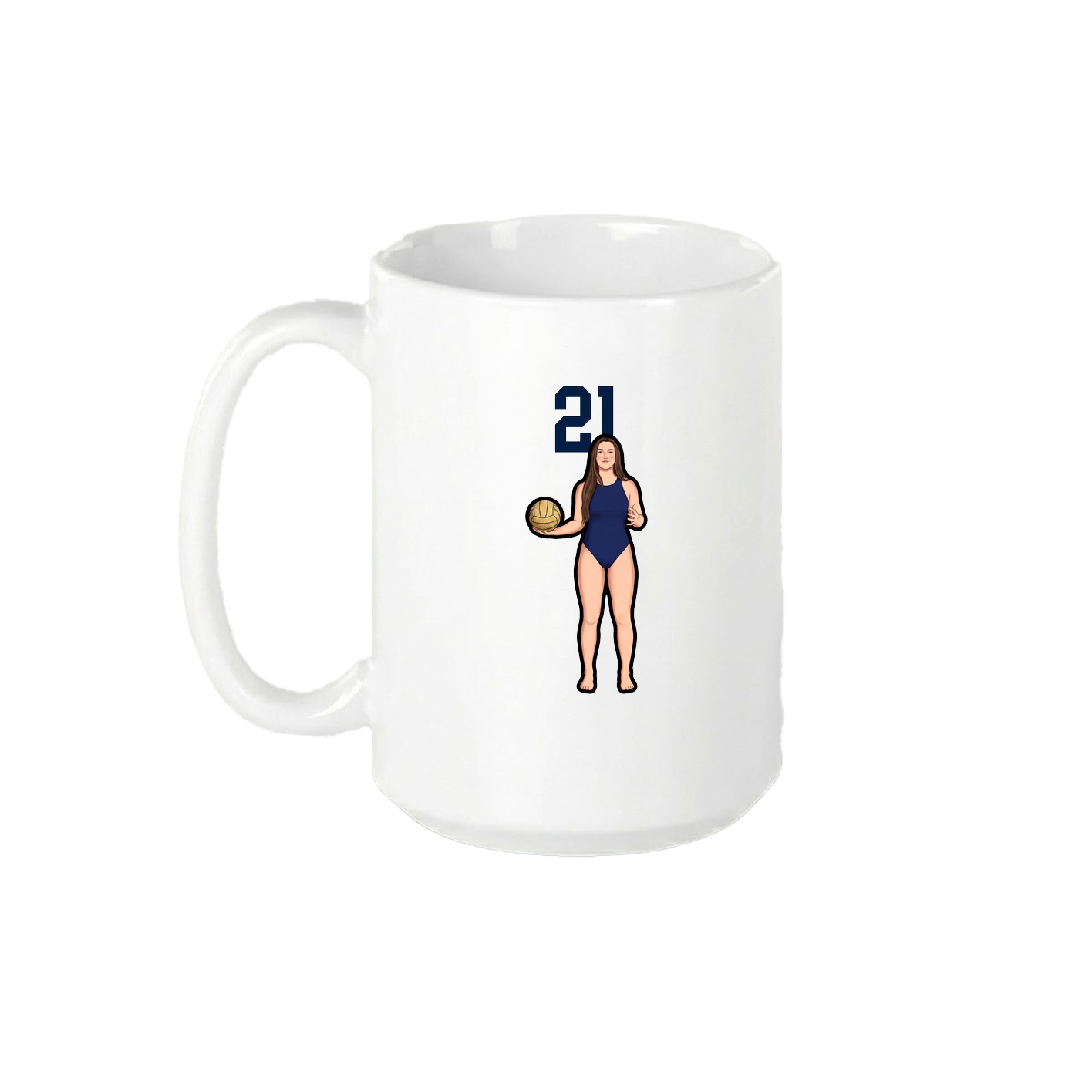 15oz Coffee Mug — Number Top in White