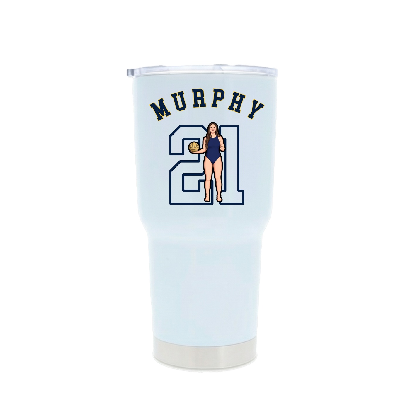 30oz Stainless Steel Tumbler — Shirsey Arch in White