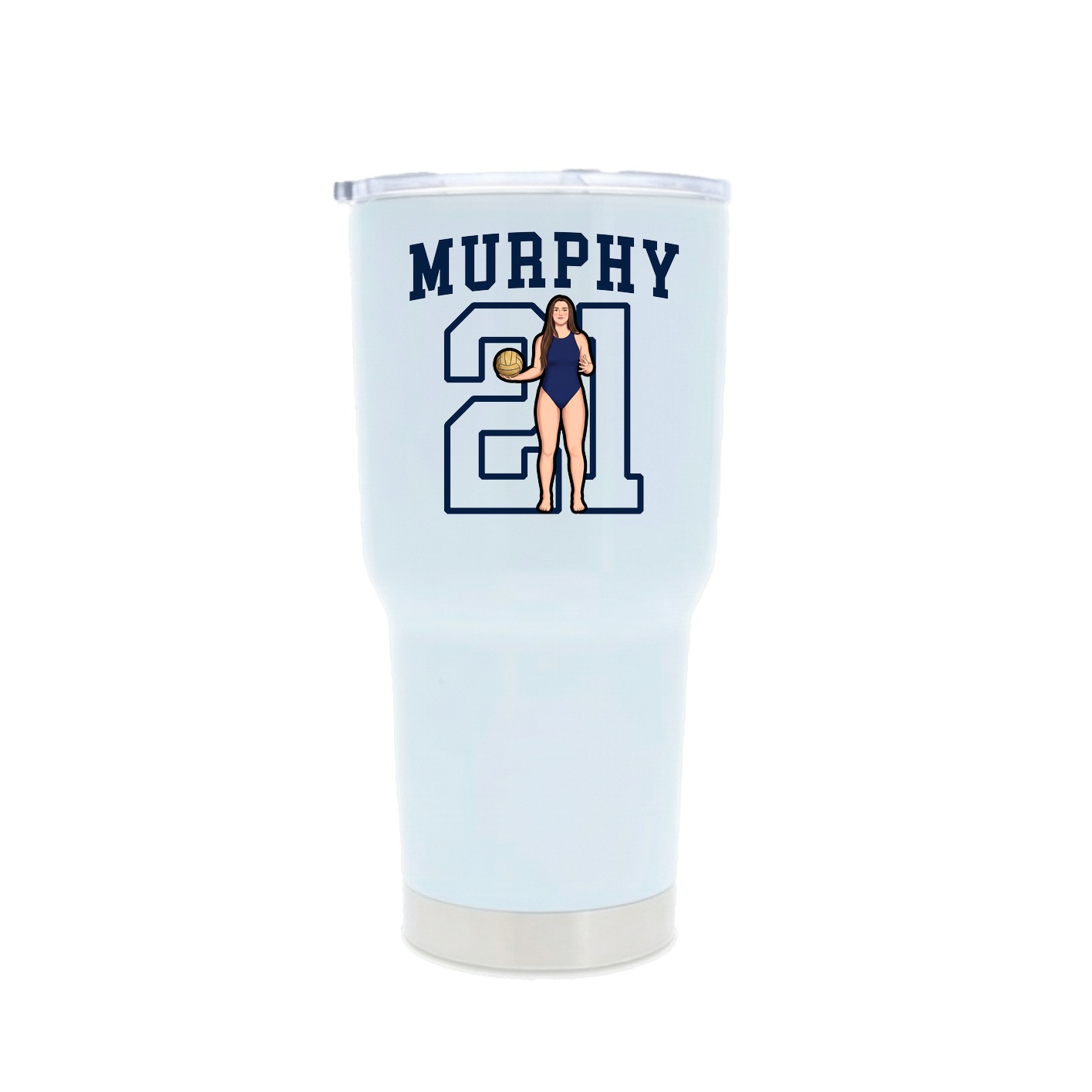 30oz Stainless Steel Tumbler — Shirsey in White