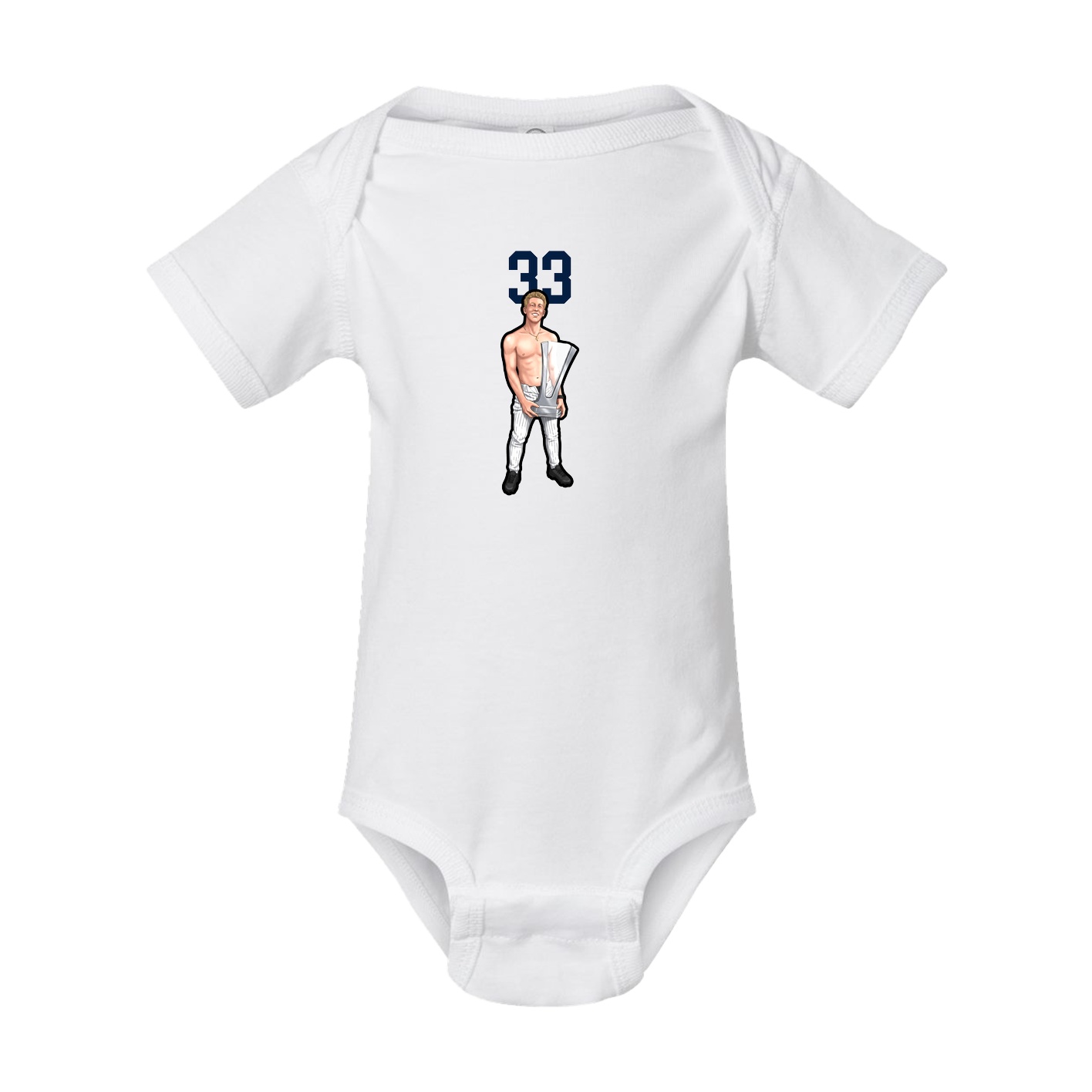 Baby Onesie — Number Top in White