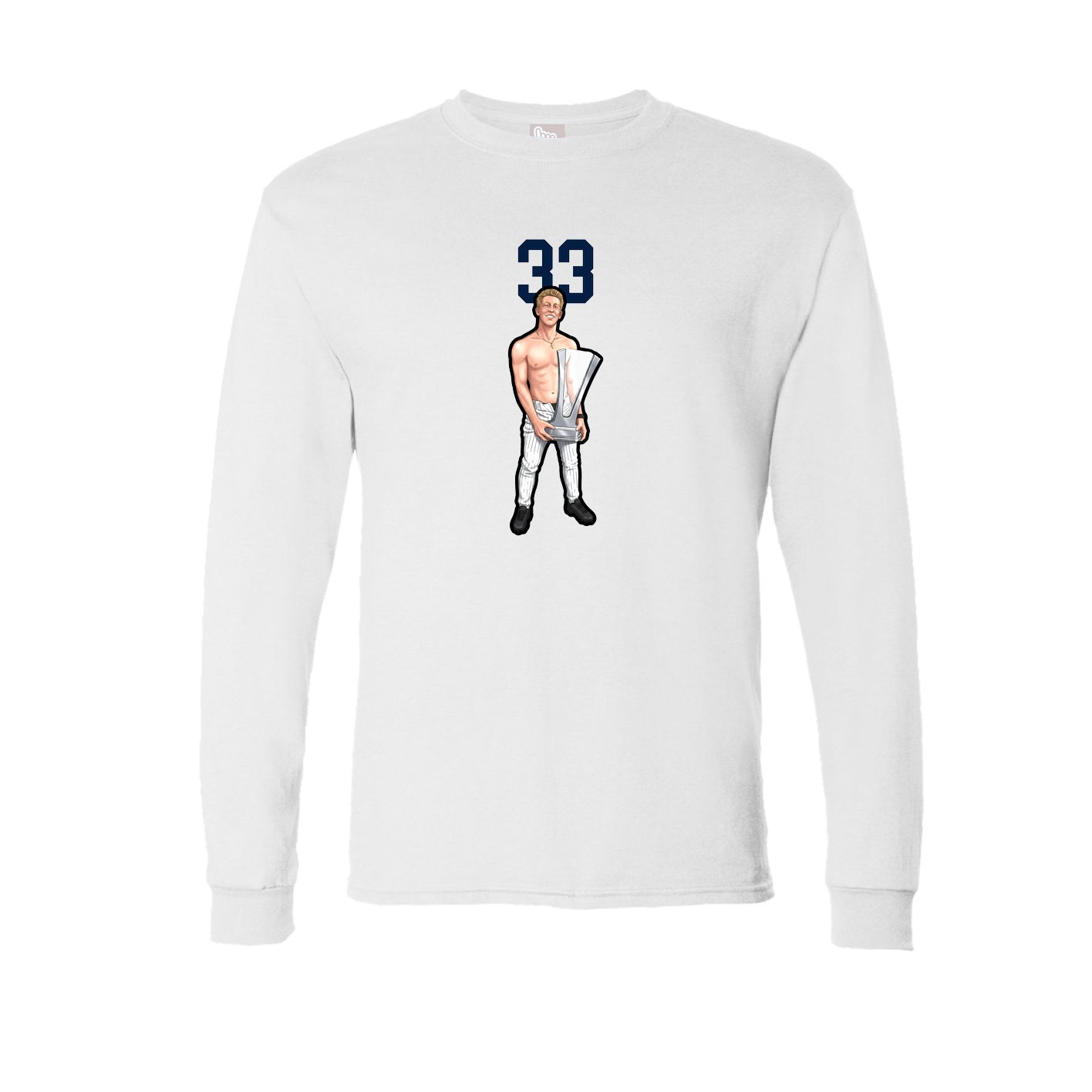 Long Sleeve Tee — Number Top in White