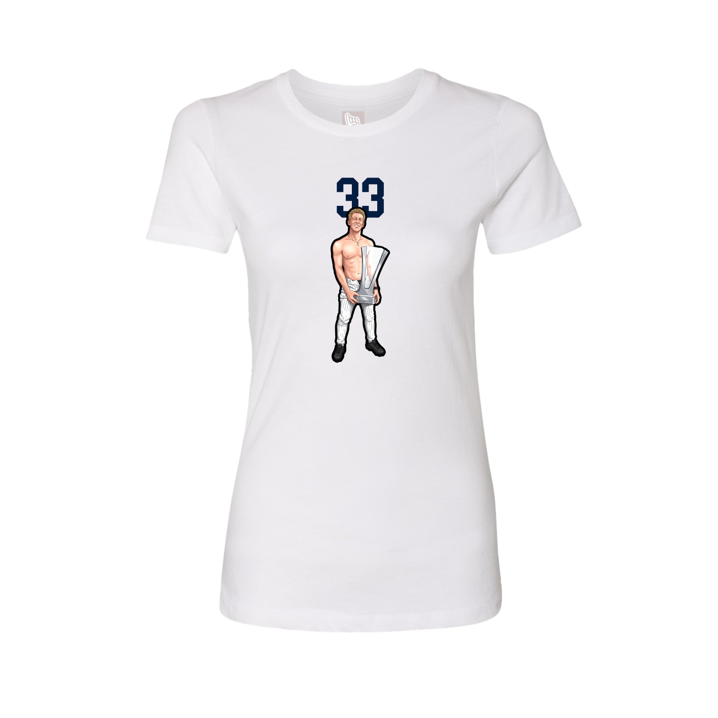 Womens Tee — Number Top in White