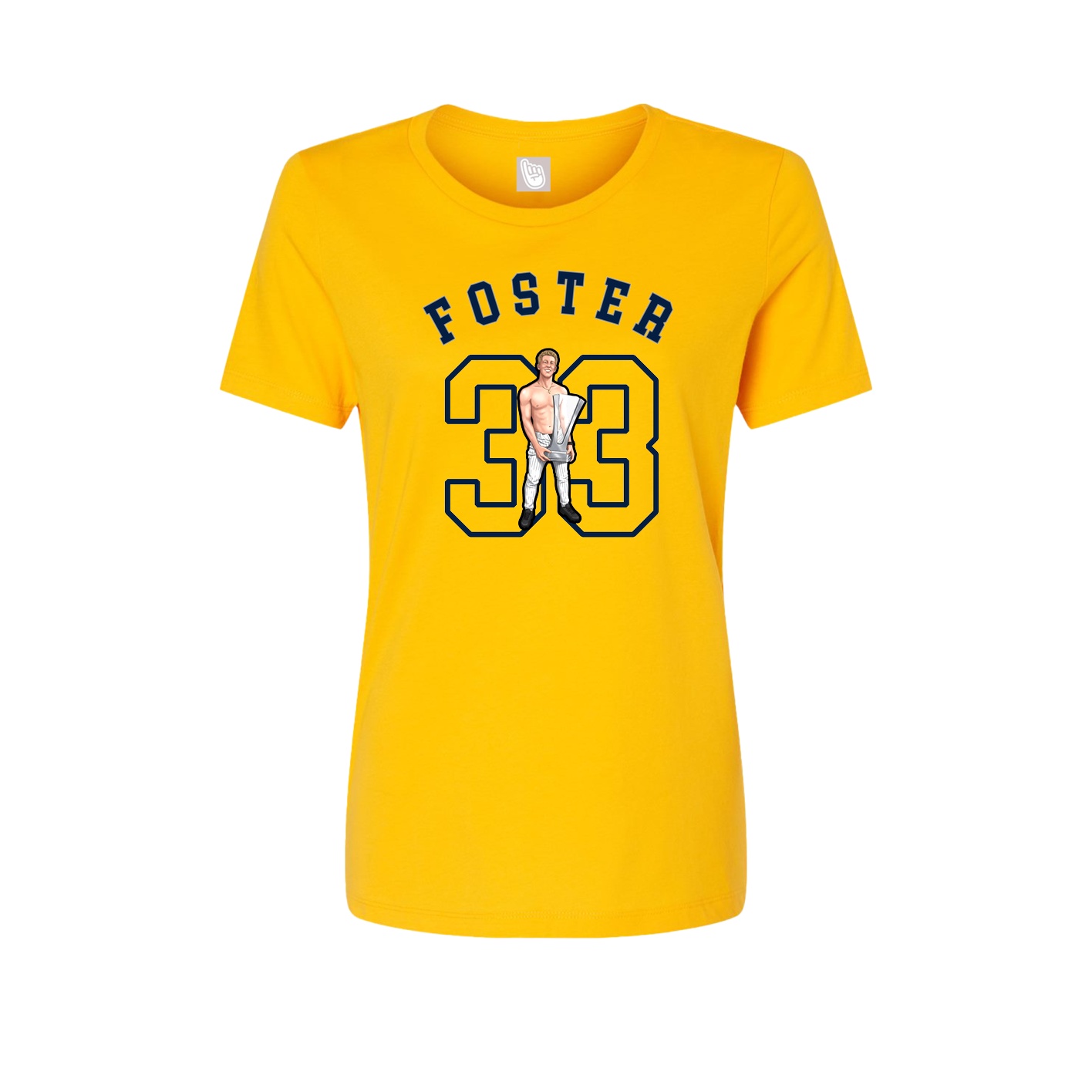 Fitted Women's Tee — Shirsey Arch in Gold