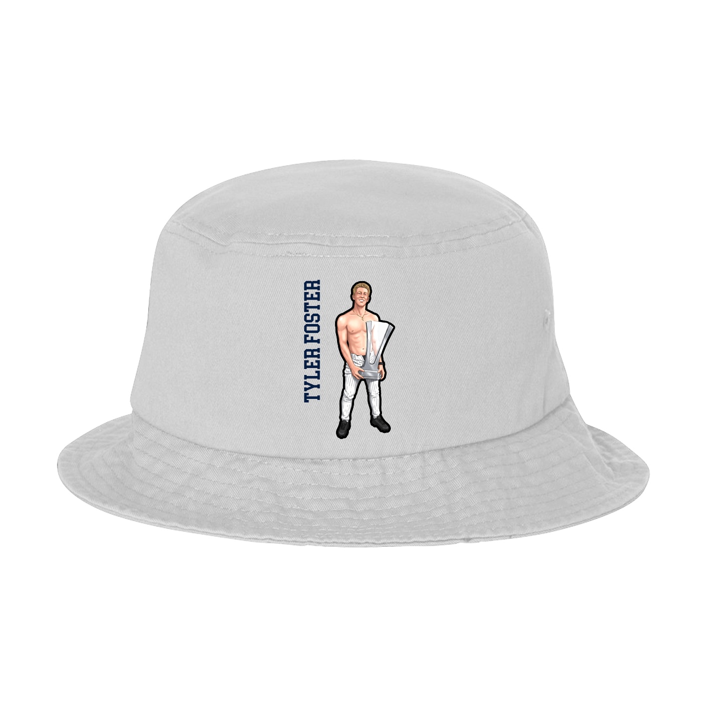 Bucket Cap — Name Vertical in White