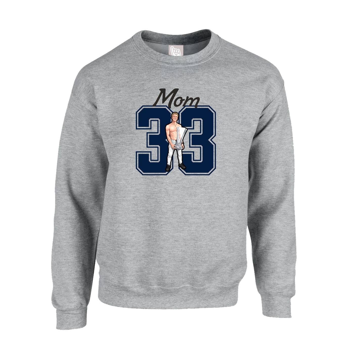 Fleece Crew — Mothers Day Shirsey in Grey