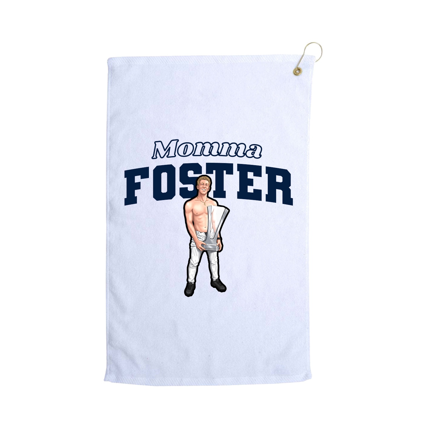 Golf Towel — Mothers Day Block in White