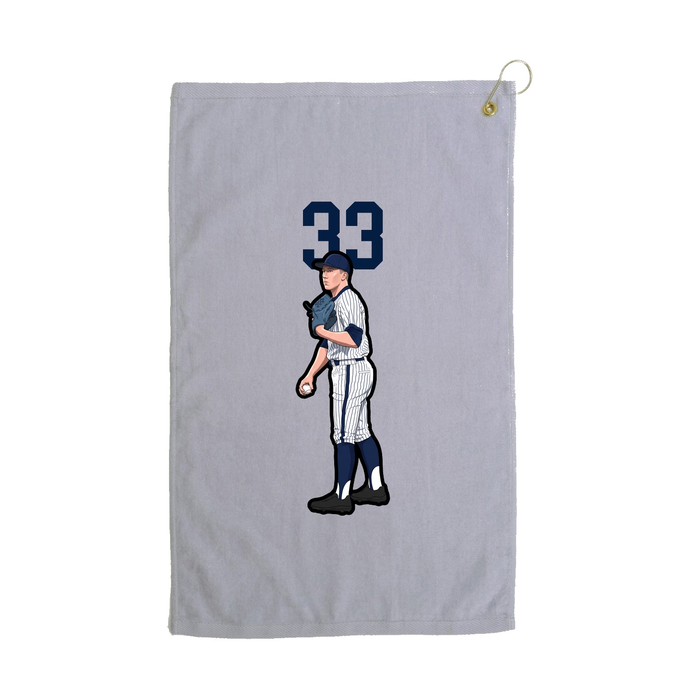 Golf Towel — Number Top in Grey