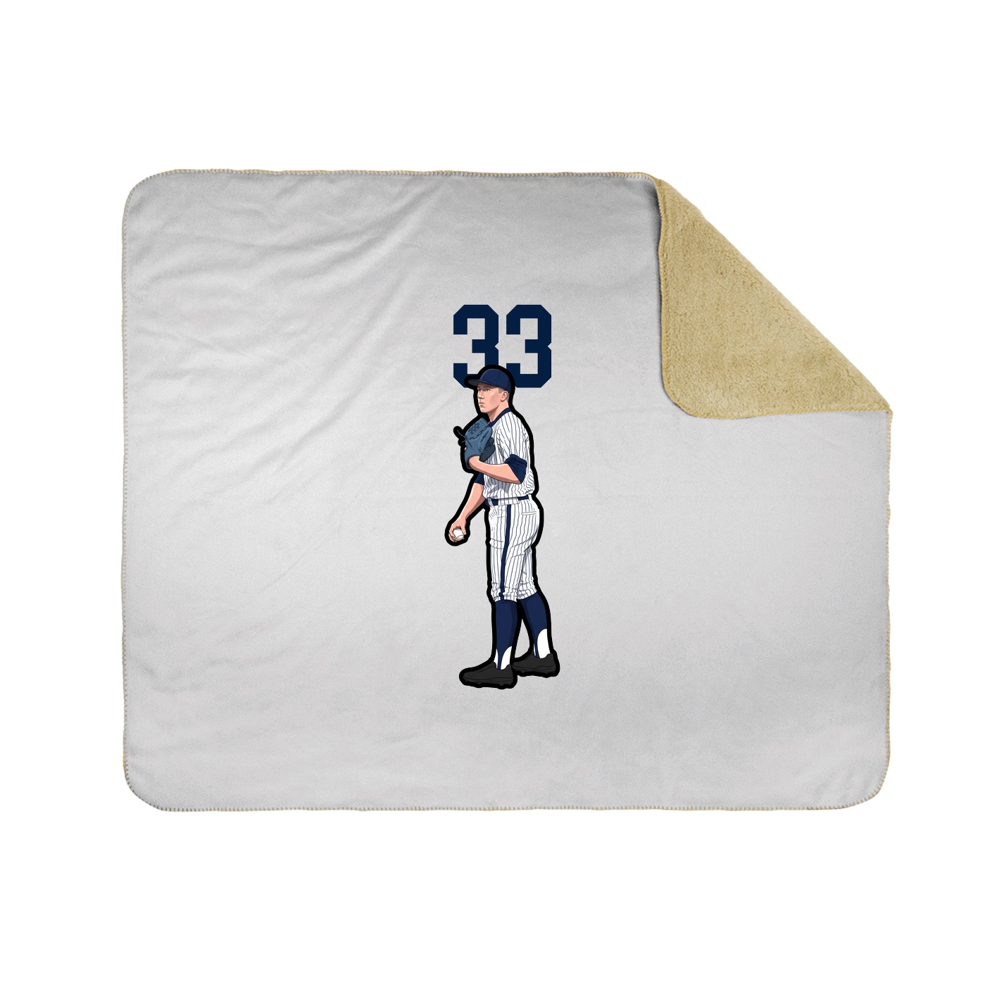 Throw Blanket — Number Top in White