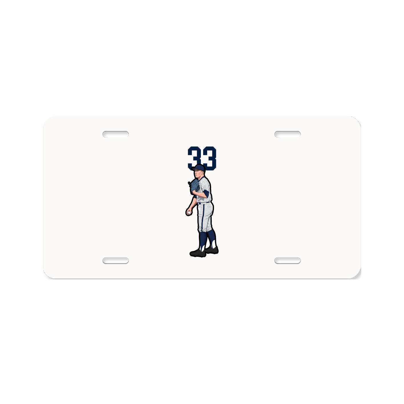 License Plate — Number Top in Classic