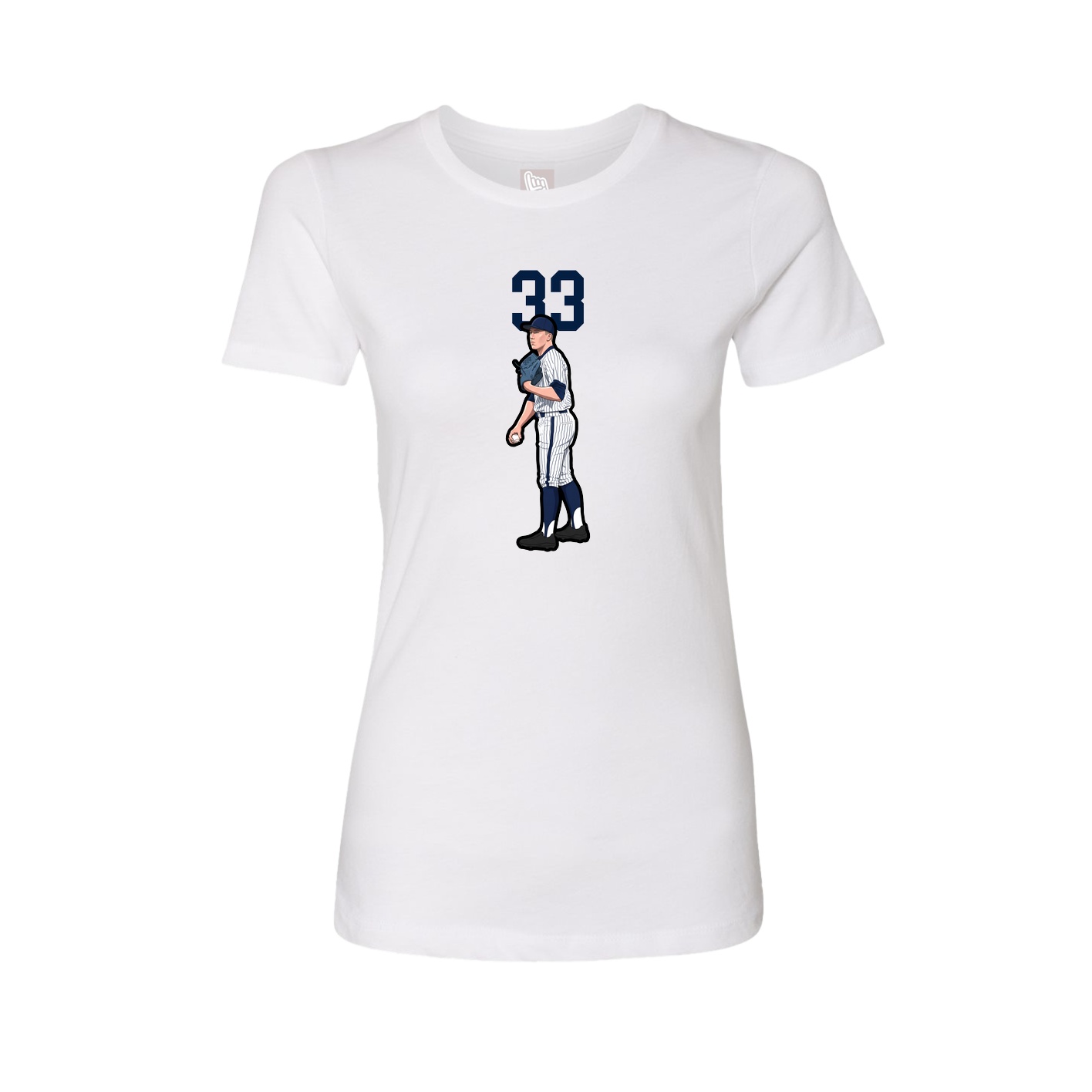 Womens Tee — Number Top in White