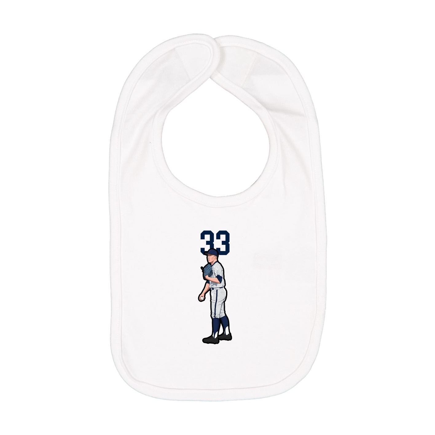 Infant Bib — Number Top in White