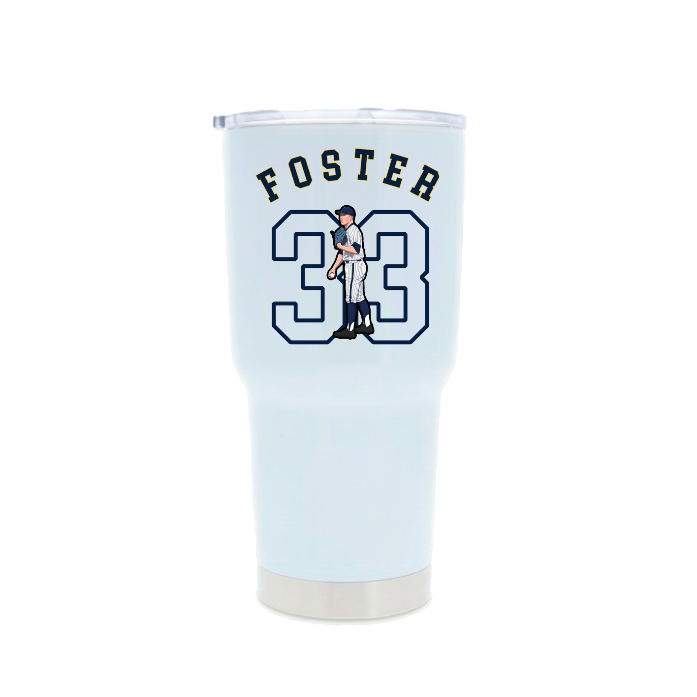 30oz Stainless Steel Tumbler — Shirsey Arch in White