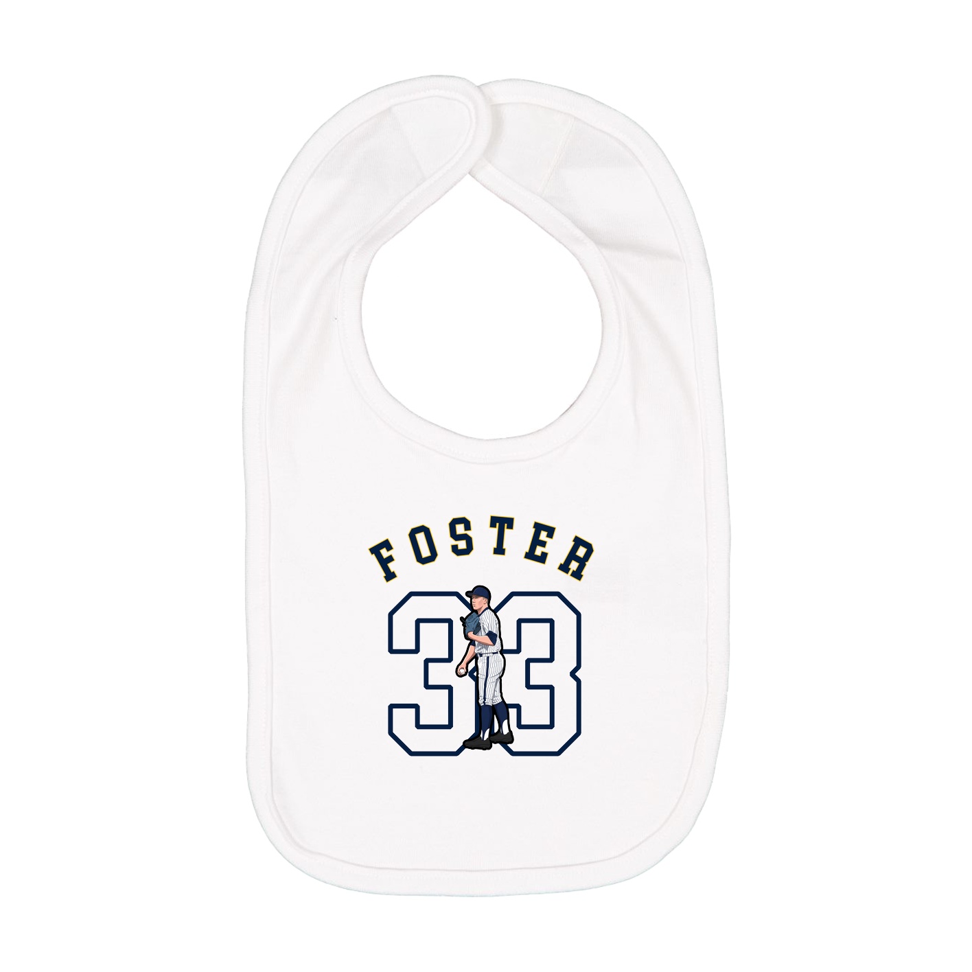 Infant Bib — Shirsey Arch in White
