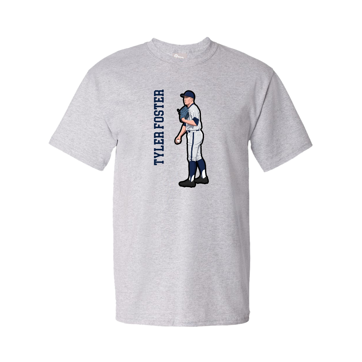 Tee — Name Vertical in Grey