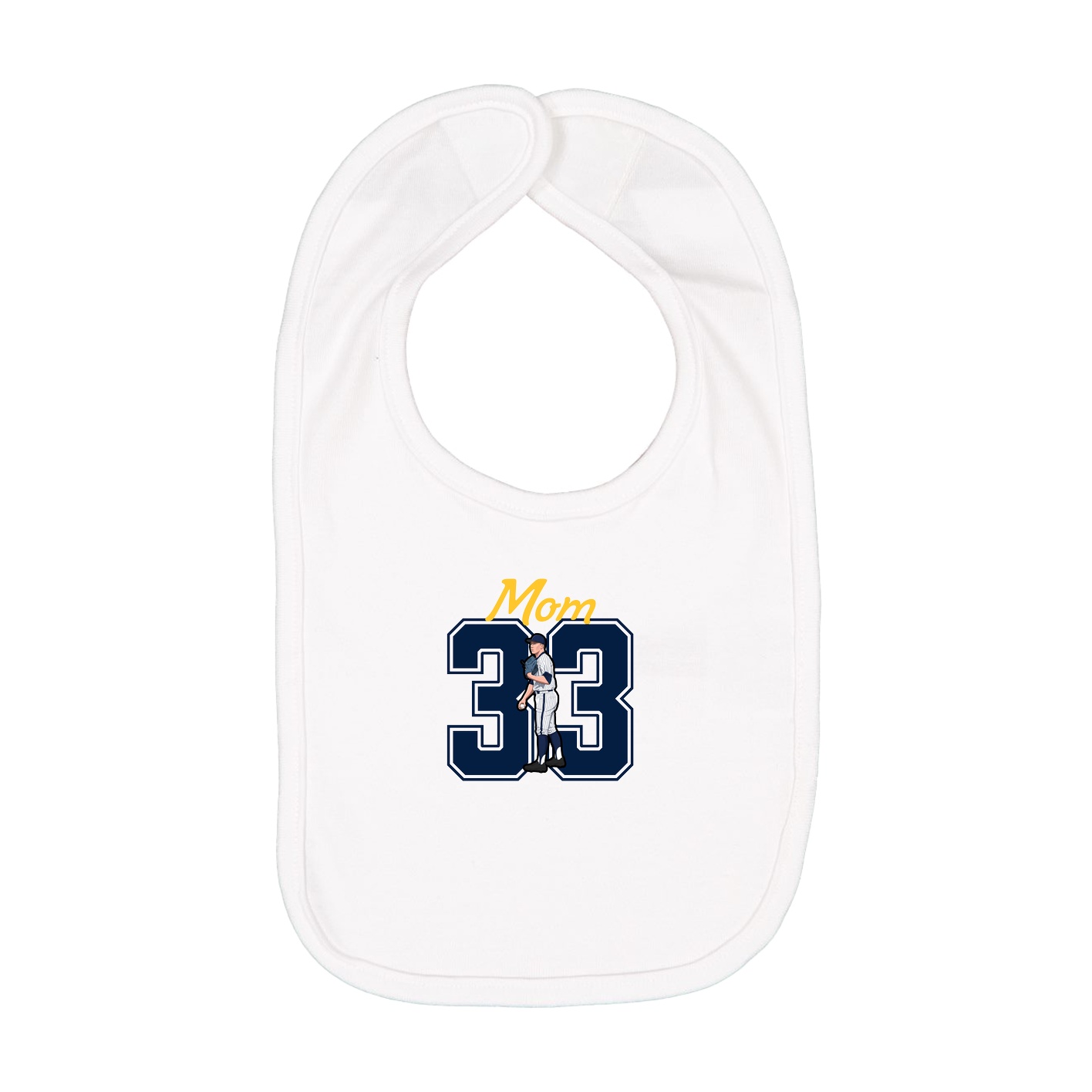 Infant Bib — Mothers Day Shirsey in White