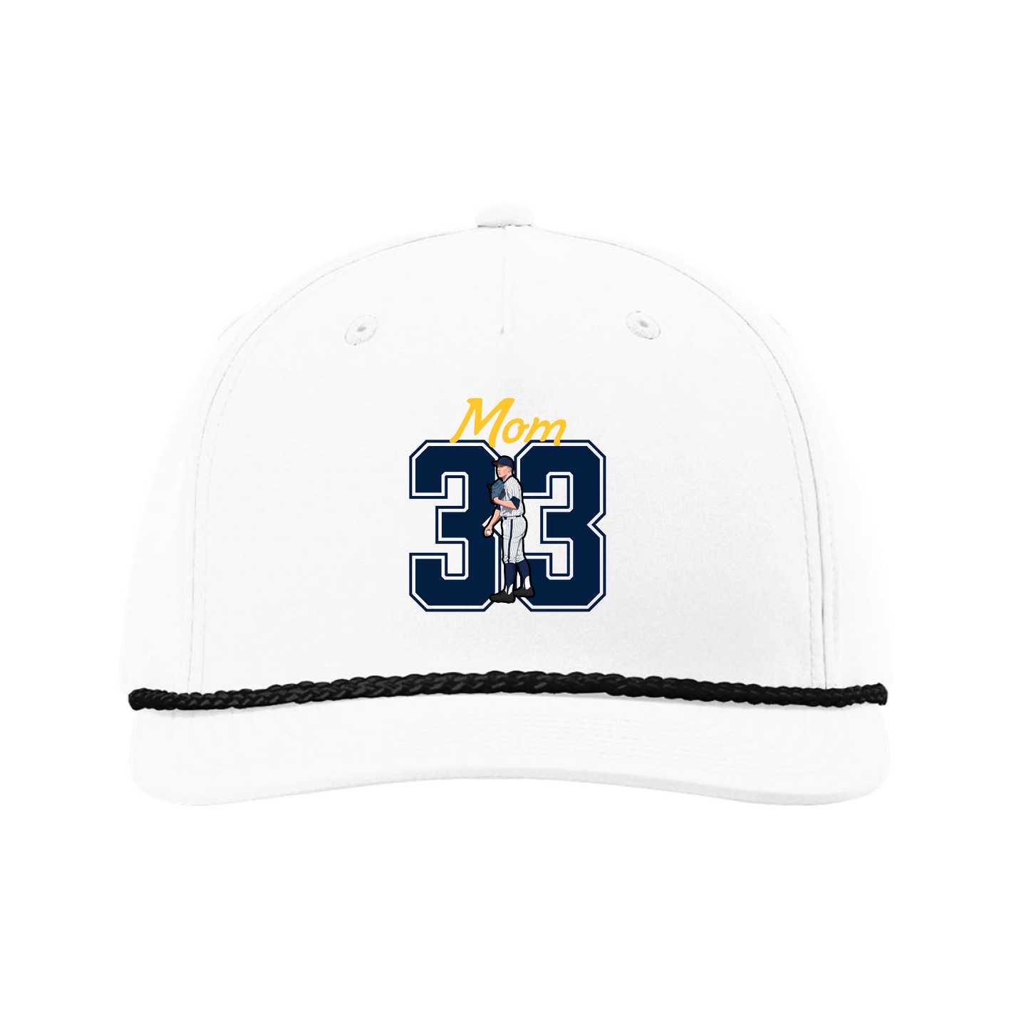 Five-Panel Classic Rope Cap — Mothers Day Shirsey in White