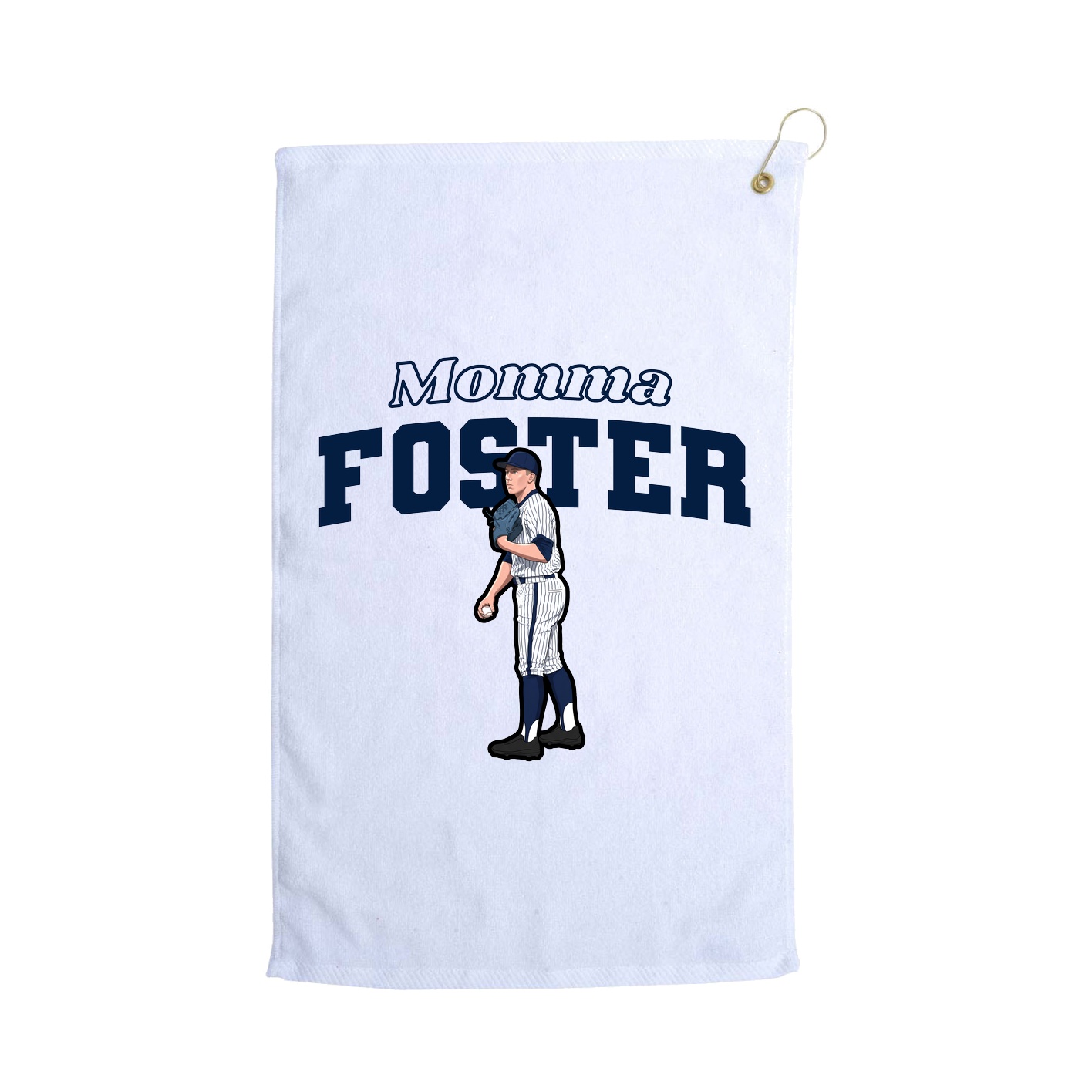 Golf Towel — Mothers Day Block in White