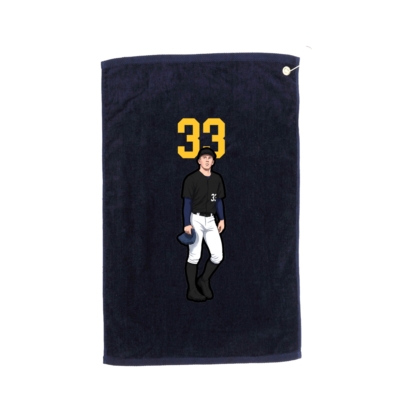 Golf Towel — Number Top in Navy