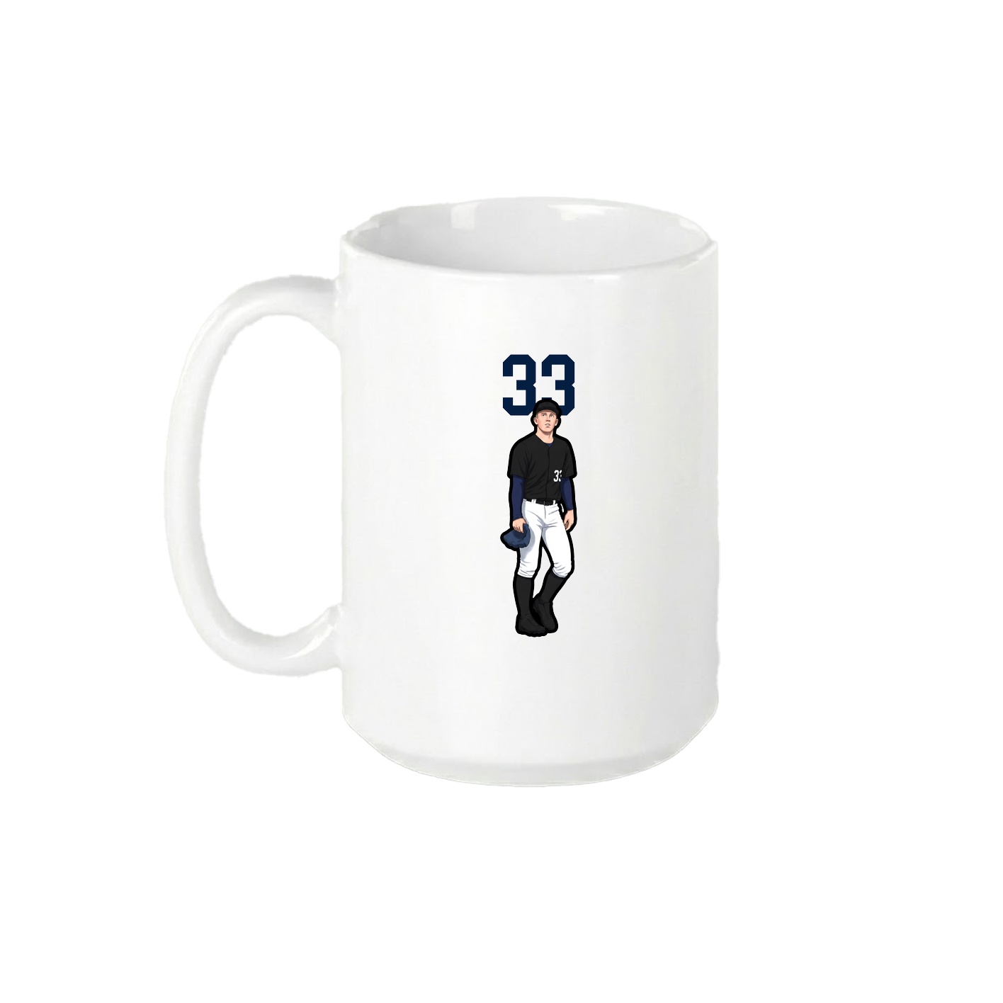 15oz Coffee Mug — Number Top in White